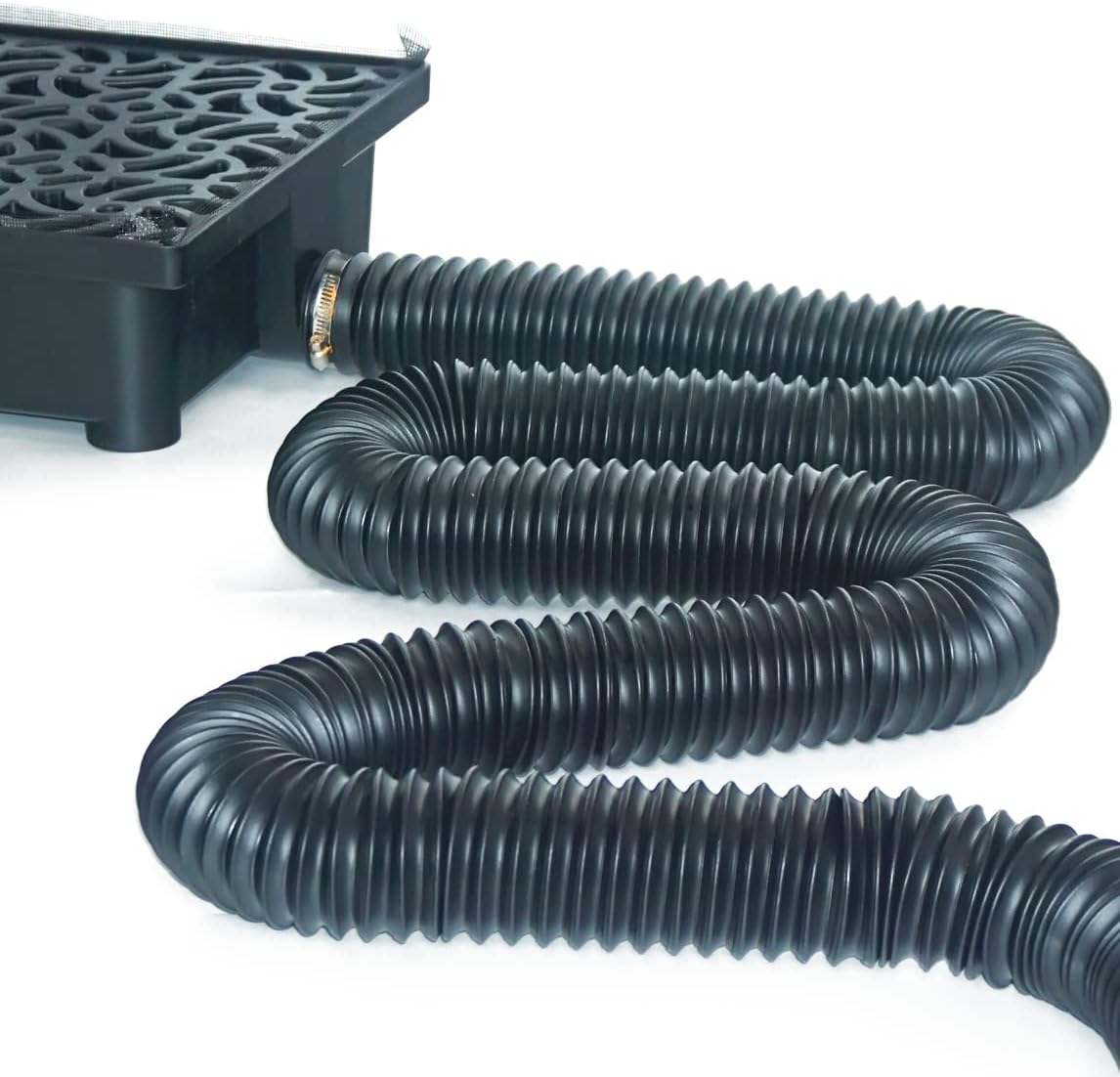 Extra 8 Ft Pipe with Connector, 2 Inch Diameter, Use for NAACOO Catch Basin's Other Side Drainage or Splicing Flexible Pipe Length - Extension/Flexible/Shapeable/Spliceable Pipe