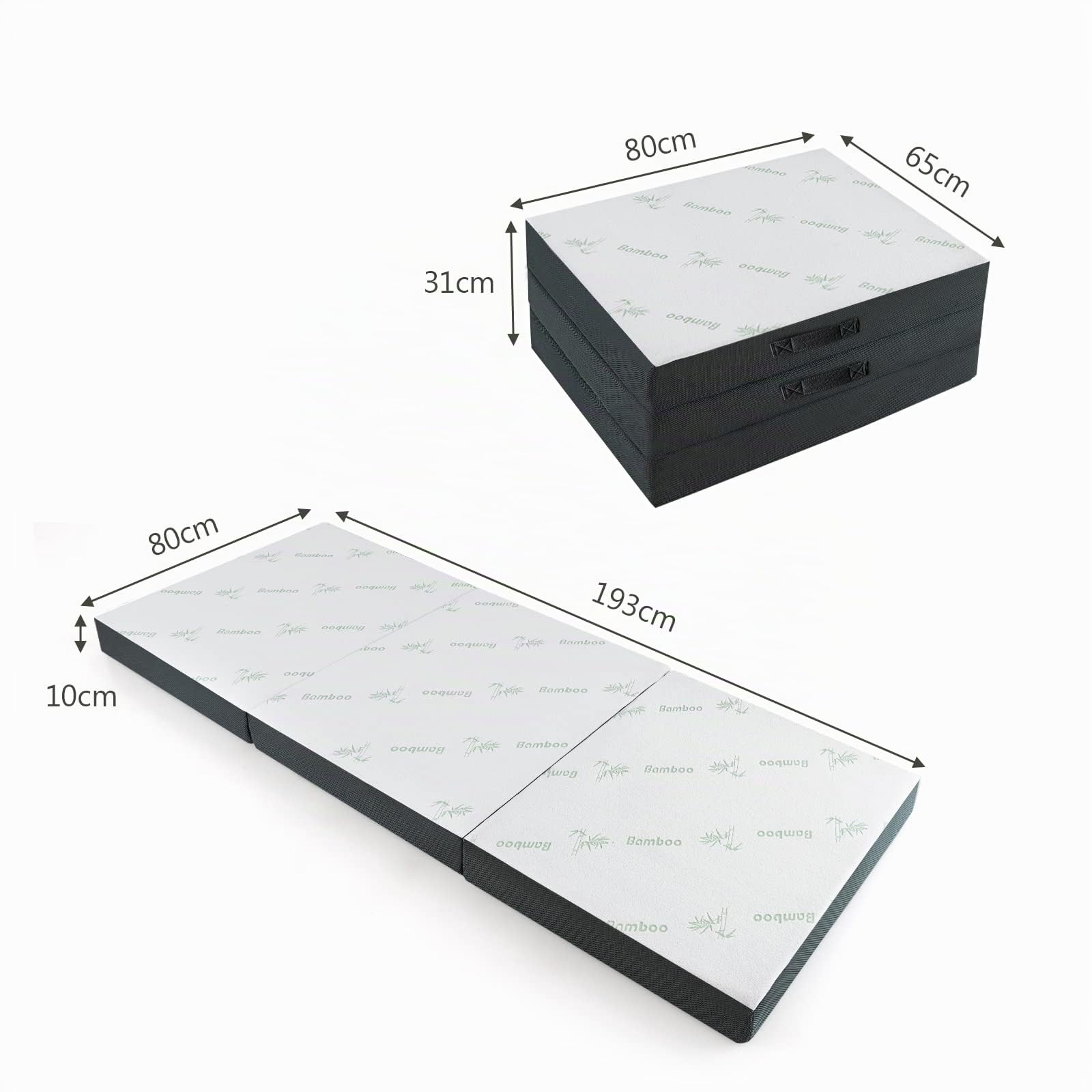 LIFEZEAL Matelas Pliable 1 Personne en 3 Parties