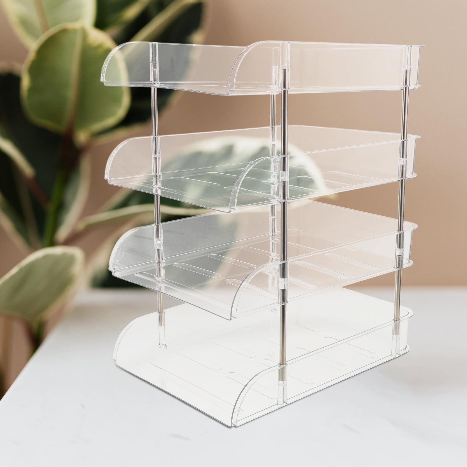 Organizzatore Libri da Scrivania a 4 Livelli in Plastica per Studenti