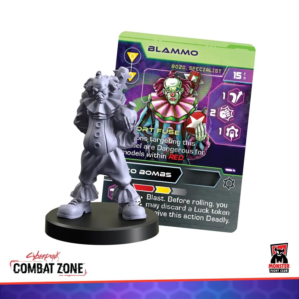 Monster Fight Club Cyberpunk: Combat Zone Miniatures - Bozos Starter Gang, Multi-color, 1.5 Inches - Image 3