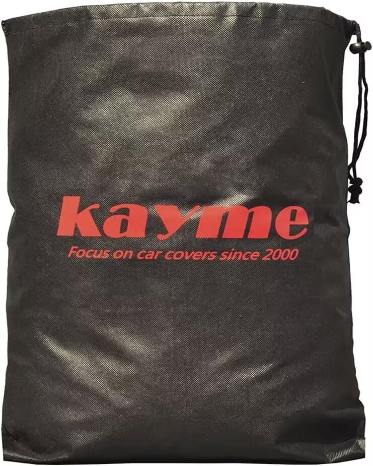 Image of Kayme 7 Layers Hatchback Car Cover Custom Fit for Dodge Grand Caravan (1996-2020), Waterproof All Weather for Automobiles,Rain Sun UV Protection.Black