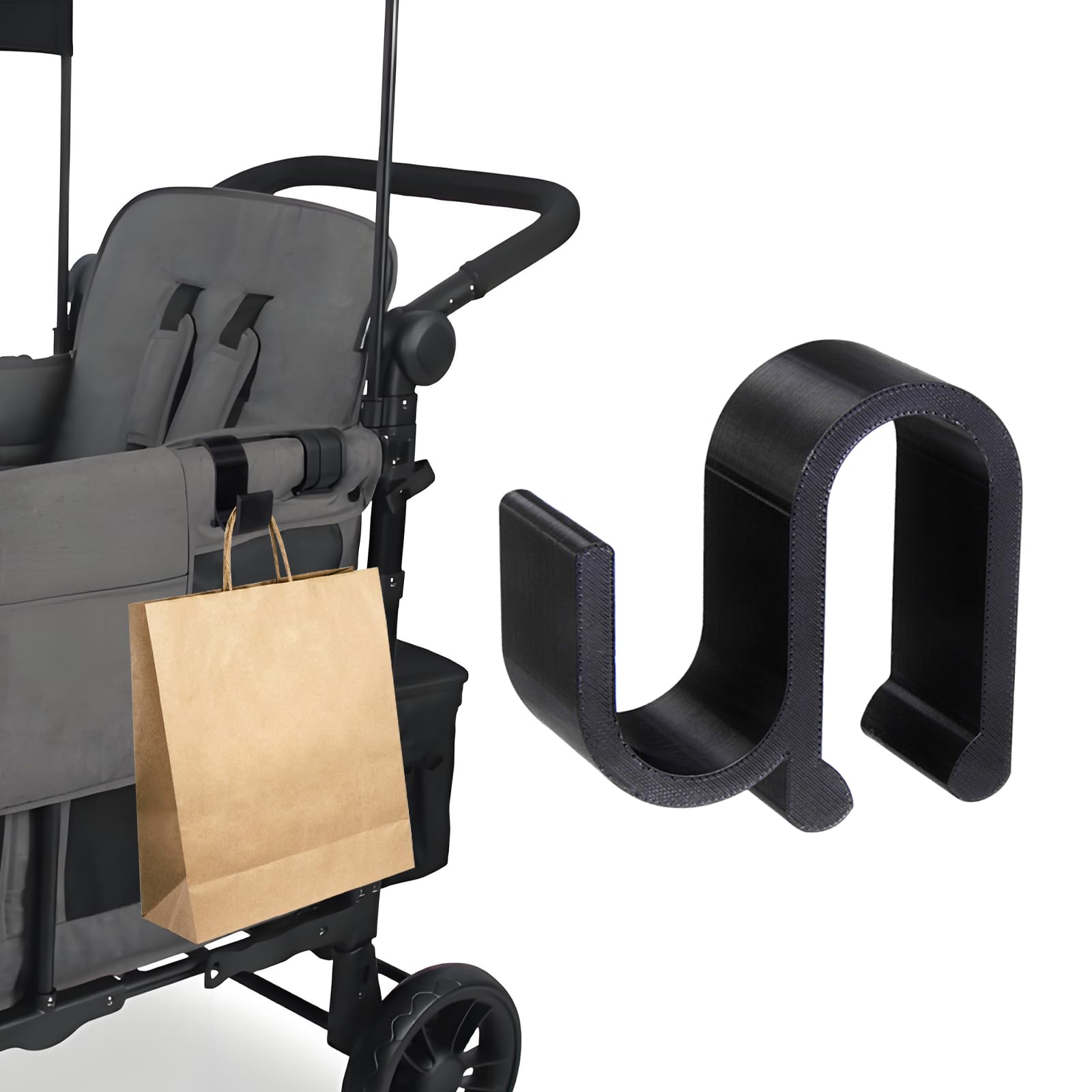 MingQiEven Multipurpose Side Hook,Convenient Accessory for Hanging Bags, Keys, and More Durable and Easy to Install,Compatible with Wonderfold Wagon