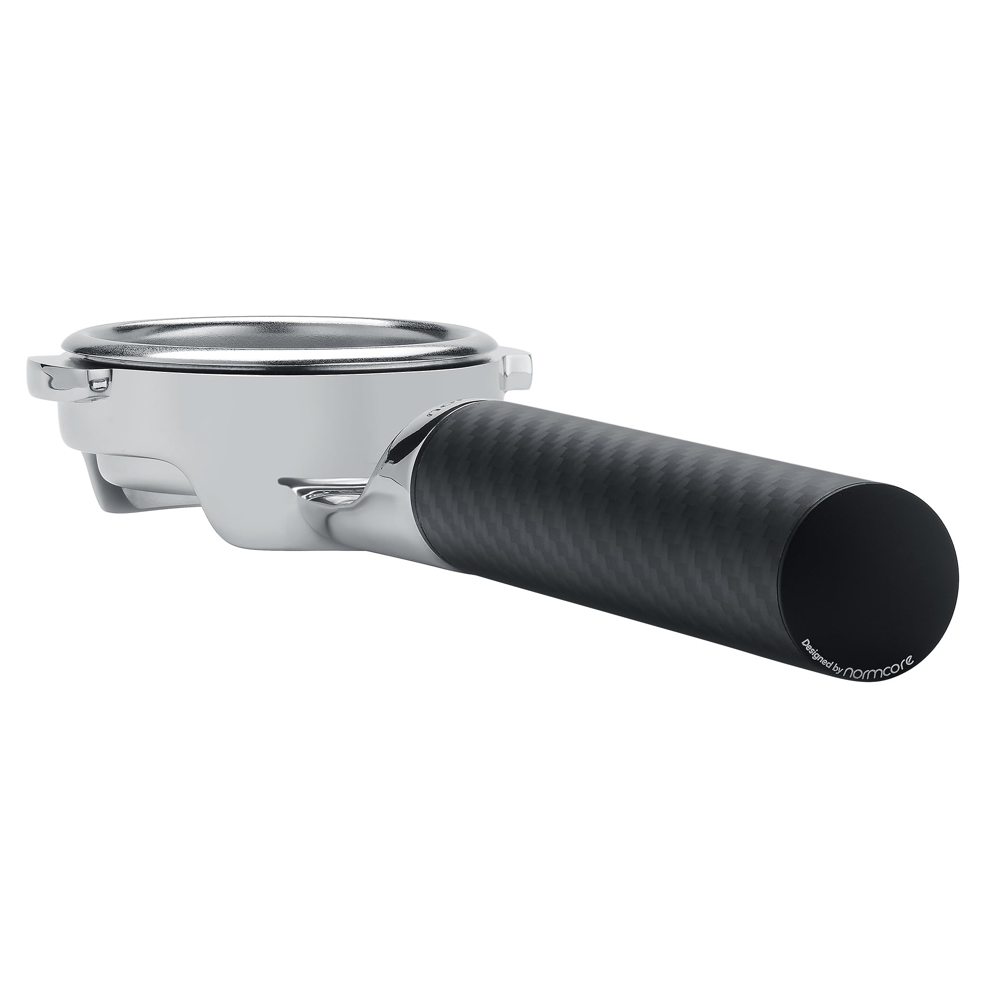 Normcore Płaski portafilter 58 mm pasuje do głowicy grupy E61, pasuje do Lelit, ECM, Rocket, Profitec Go, Flair 58, Ascaso, Billet Portafilter do espresso ze stali nierdzewnej z uchwytem z włókna
