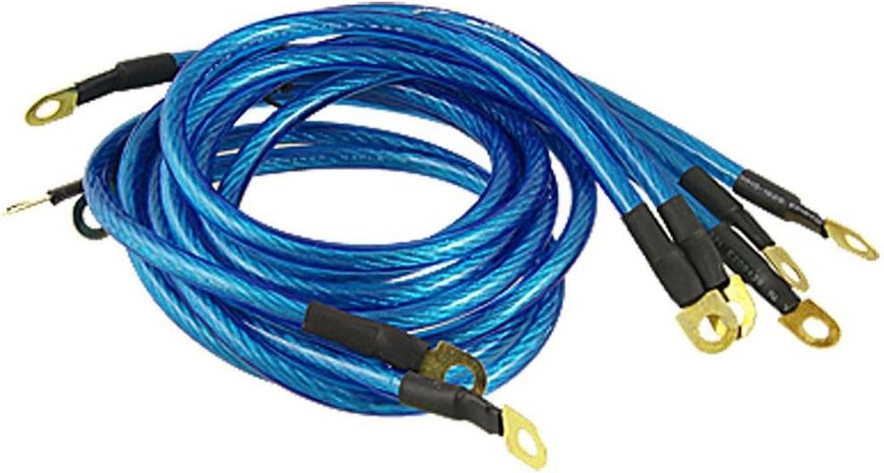 figh Auto Car Universal HKS Ground Grounding Wire Cable Kit Blue