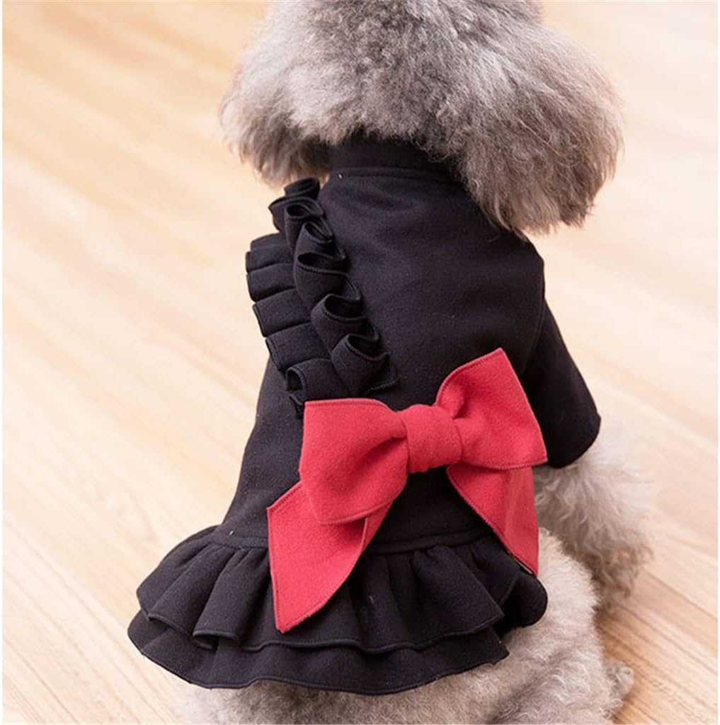 Dress Dog Clothes Thermal for Dogs Clothing Pet Outfits Small Cute Winter Warm Fashion Yorkies Print (Color : B Size : XXL Code) (B S code)