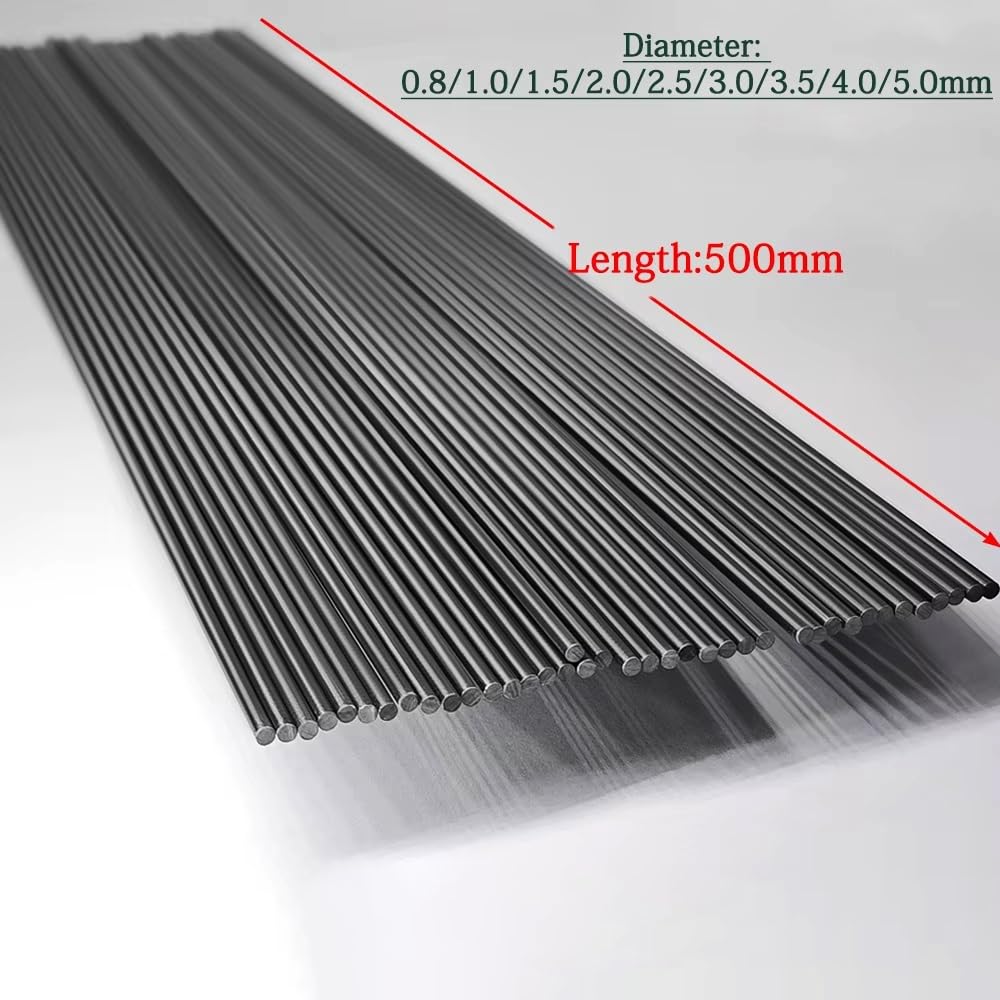 10/20 Stück Fiberglasstäbe 0,8–5,0 Mm X 500 Mm, Schwarze Fiberglasstäbe For Zelte, Gewächshäuser, Pflanzen, Drachen, Heimwerkerarbeiten(4.5x500mm,10pcs)