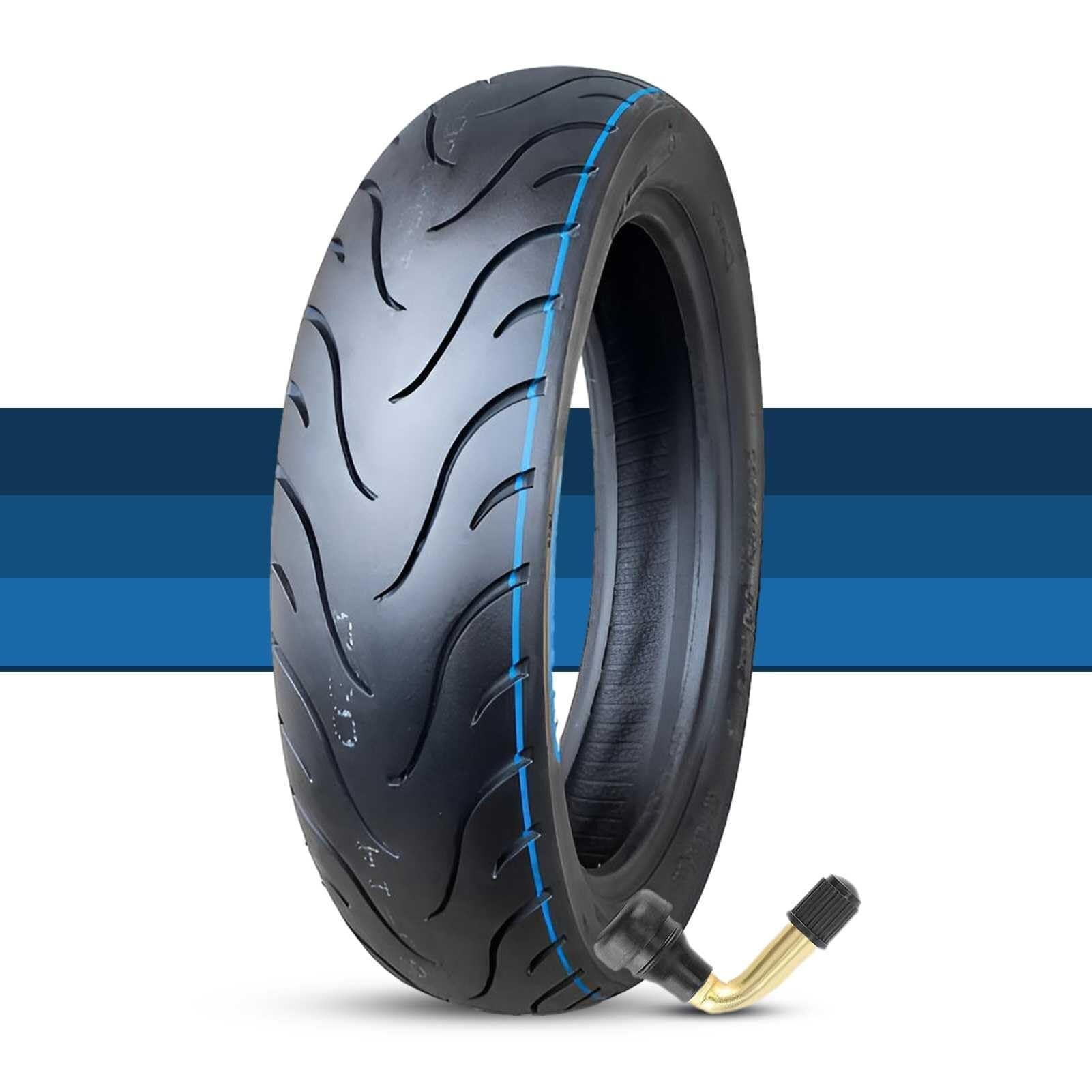 110/90-14 Opona Motocyklowa Bezdętkowa Niski Opór Toczenia, 110/90/14 Opona Miejska Wytrzymała, 110 90 14 Trwała Opona 14 Cali do Skutera Przednie Tylne Koło
