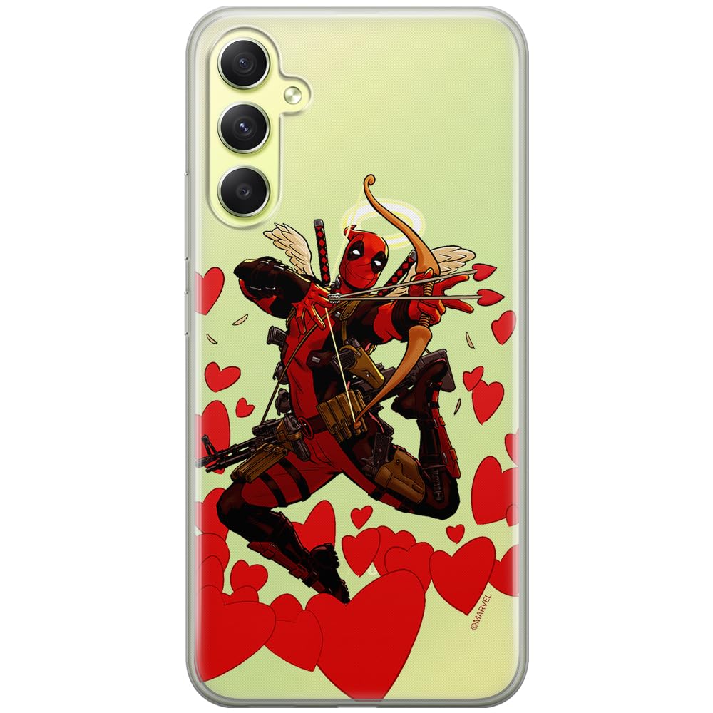 ERT GROUP mobile phone case for Samsung A34 5G original and officially Licensed Marvel pattern Deadpool 011 optimally adapted to the shape of the mobile phone, partially transparent