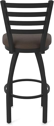 Miniatura 67 de 410 Jackie Taburete de bar giratorio de 36 pulgadas con acabado antiarrugas negro y asiento de vinilo negro Vinilo negro,Canter Burdeos,Tierra