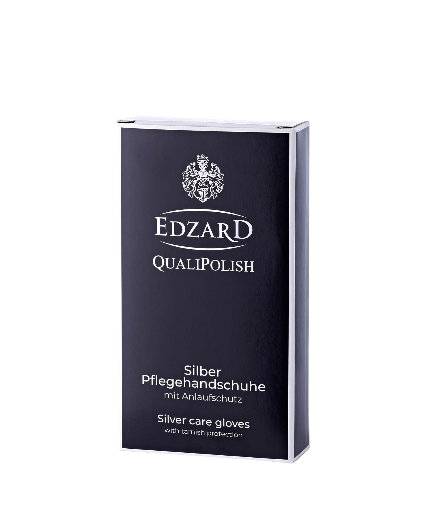 Edzard QualiPolish® Coppia di guanti per la pulizia di argento, monete e posate in ottone, argento e oro - Guanti per gioielli, detergente, lucidante per la cura