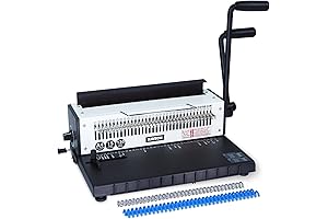 Rayson 3:1 Pitch Wire-O Binding Machine with Sturdy Metal Construction TD-1500B34R