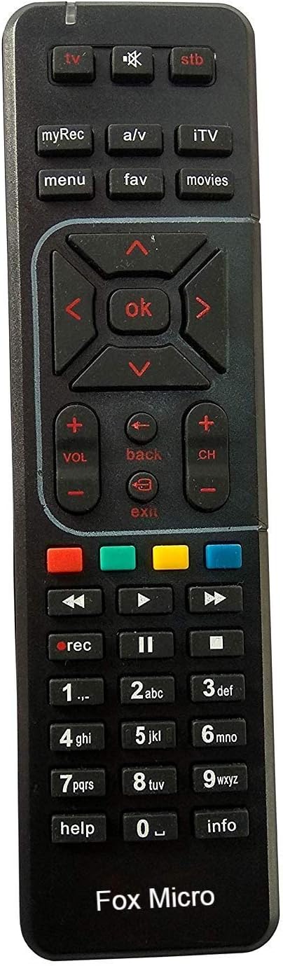 FOX MICR0 Airtel Digital DTH TV Remote (Black)