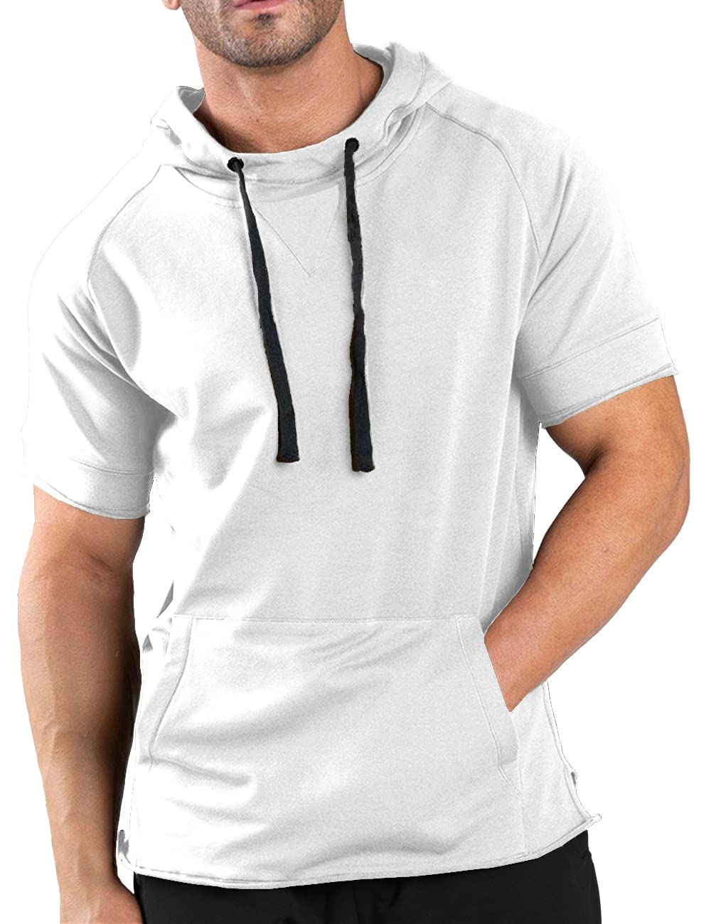 Sponsored Ad – COOFANDY Men's Fashion Athletic Hoodies Pullover Muscle Fit Workout Gym Sweatshirt Cotton Short Sleeve Hood...