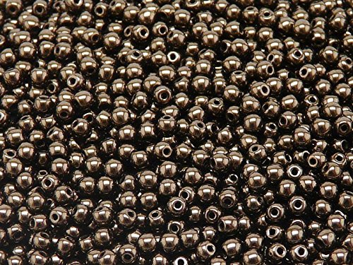 3mm perle di vetro ceche rotonde Druk Jet Black Valentinite, 120