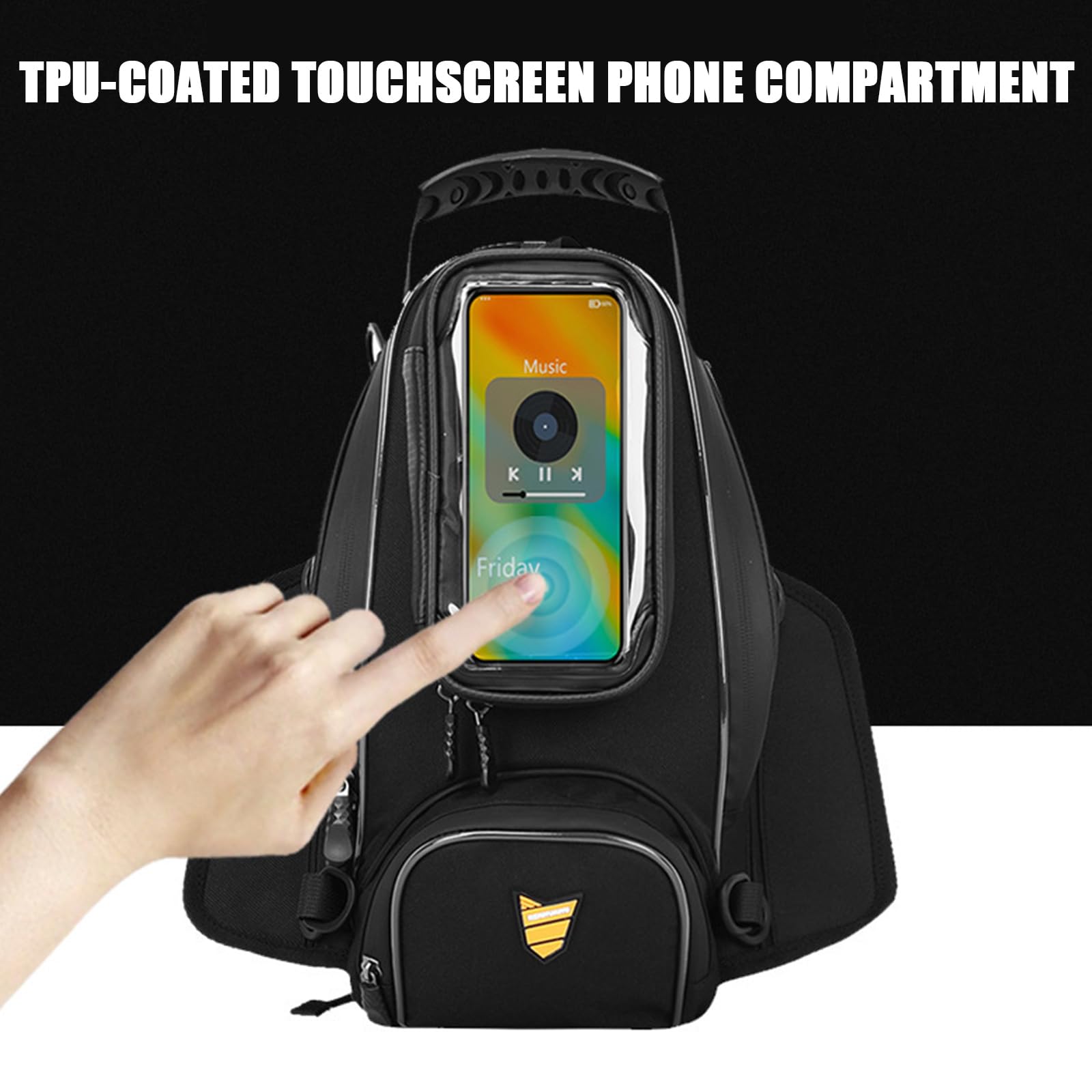 Motorrad Tankrucksack für KTM 390 Adventure/Adventure SW/Duke Multifunktional Tanktasche Motorrad Touring Klarsichtfenster für Handy
