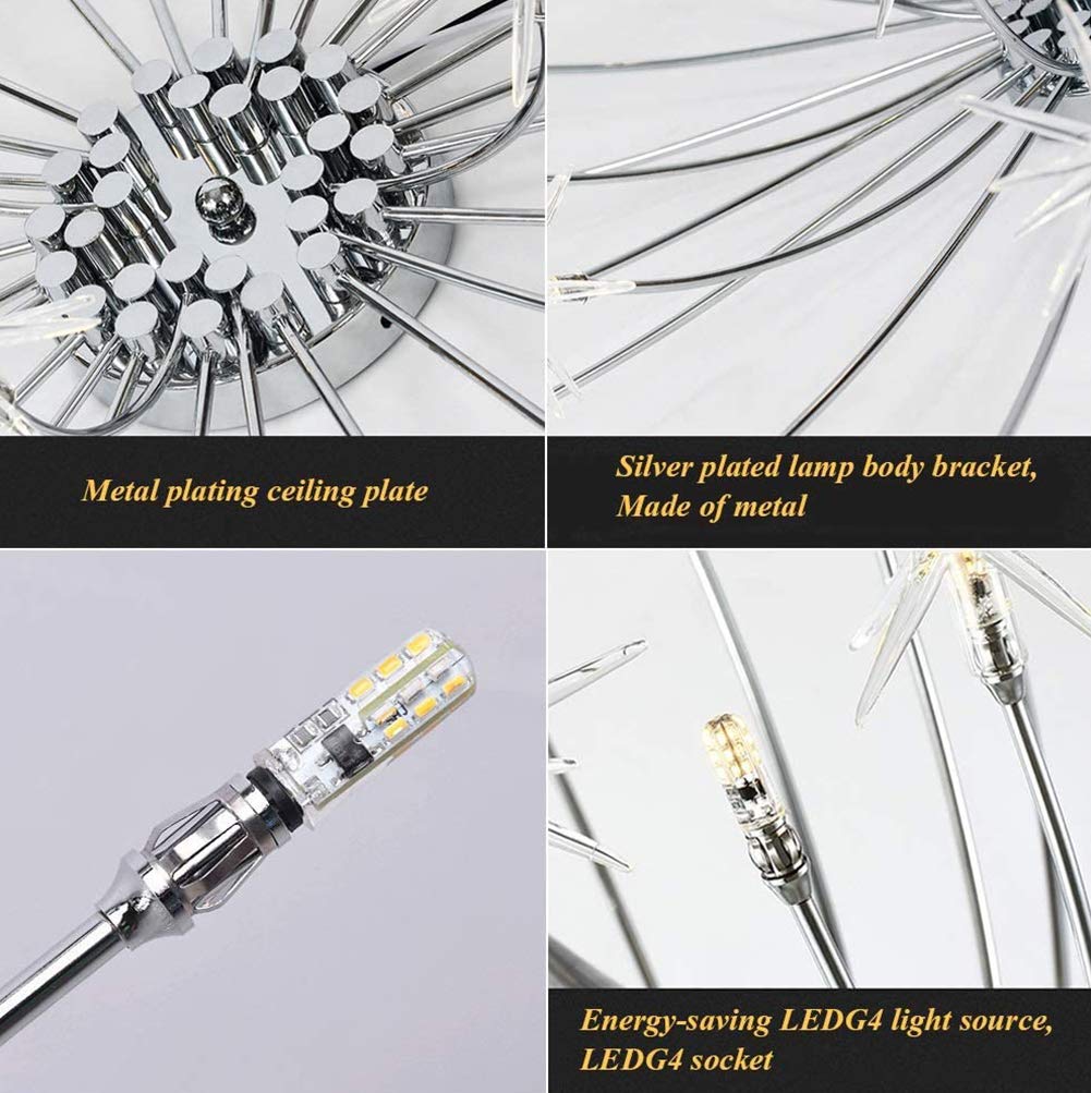Wohnzimmerlampe LED Deckenleuchte Modern Rund Schlafzimmer Kronleuchter Esstisch Esszimmerlampe Hängelampe Küche Deckenlampe Chic Sternenhimmel Design Pendelleuchte Bad Cafe Kinderzimmer Hängend Lampe