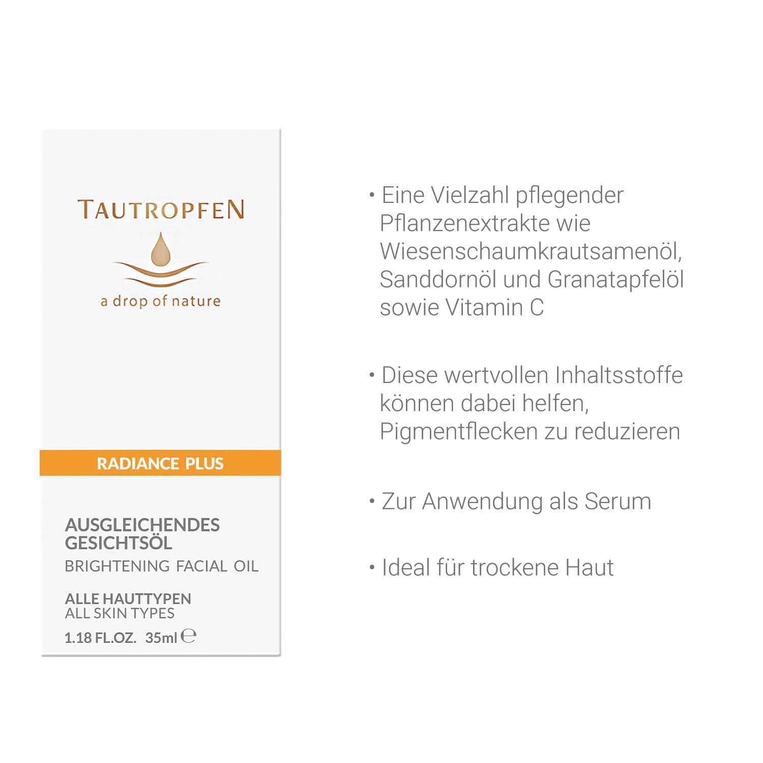 TAUTROPFEN Sanddorn Gesichtsöl 35ml