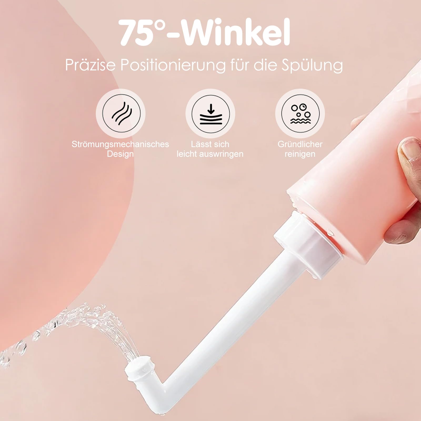 Set bidet portatile da viaggio, bidet elettrico ricaricabile con serbatoio dell'acqua da 2,5 l e bottiglia da spremere Momwasher Peri, doccia musulmana, WC da campeggio all'aperto, igiene personale e