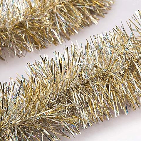 32ft Gold and Silver Tinsel Garland by SANNO Cover
