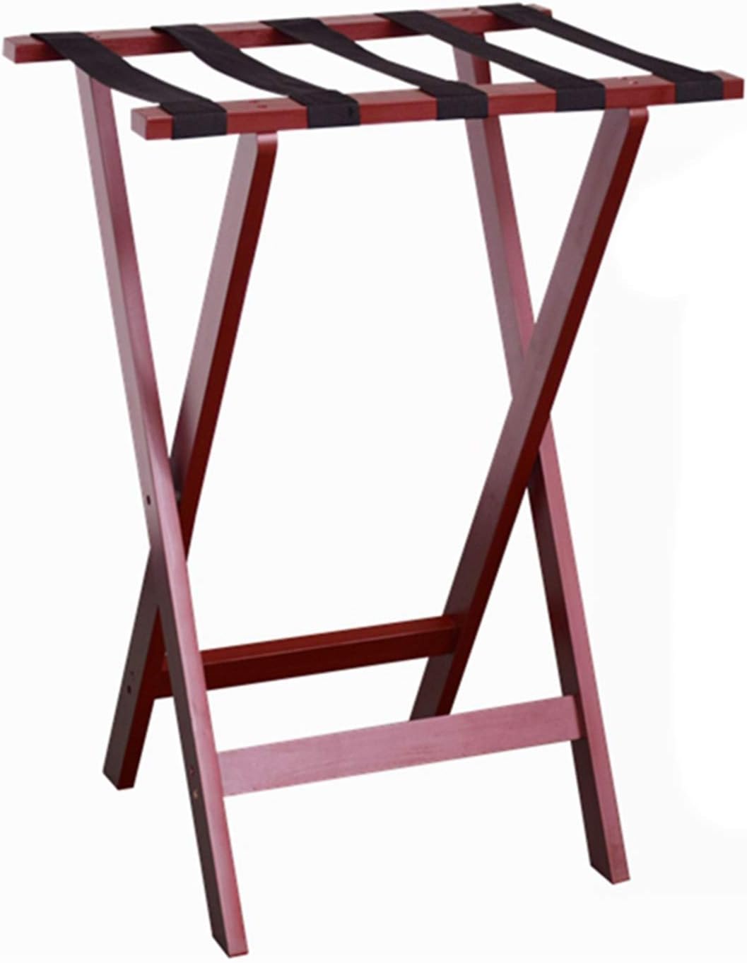 Hotel Guest Room Suitcase Stand, Folding Solid Wood Racks, Restaurant Pallet Racks, Luggage Stand for Clothes, for Bedroom, Hotels(Black)