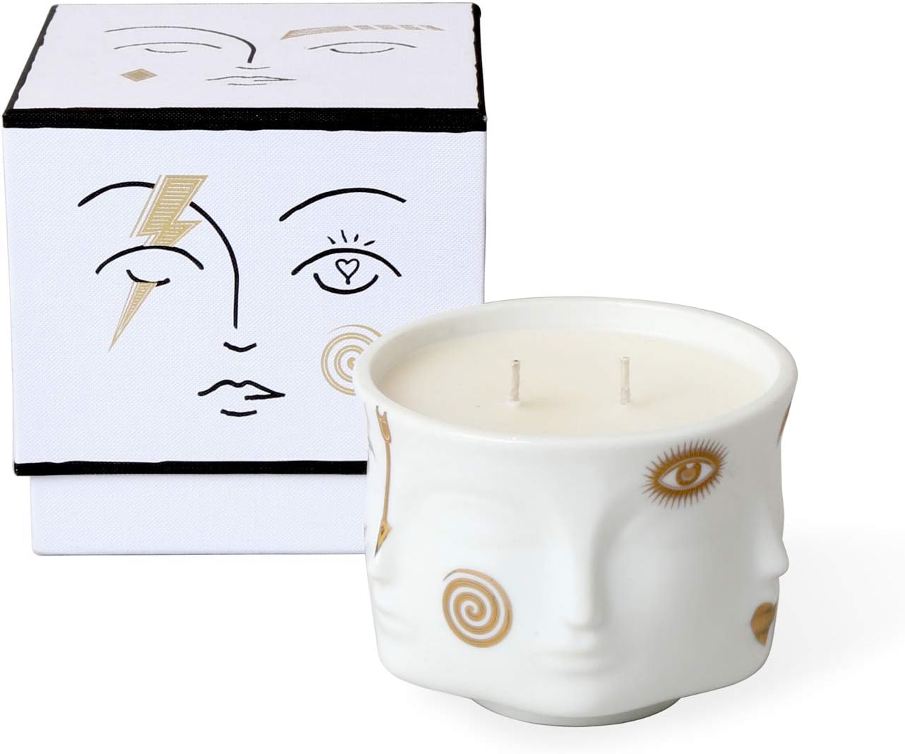 Now House by Jonathan Adler Gilded Muse Candle, White and Gold