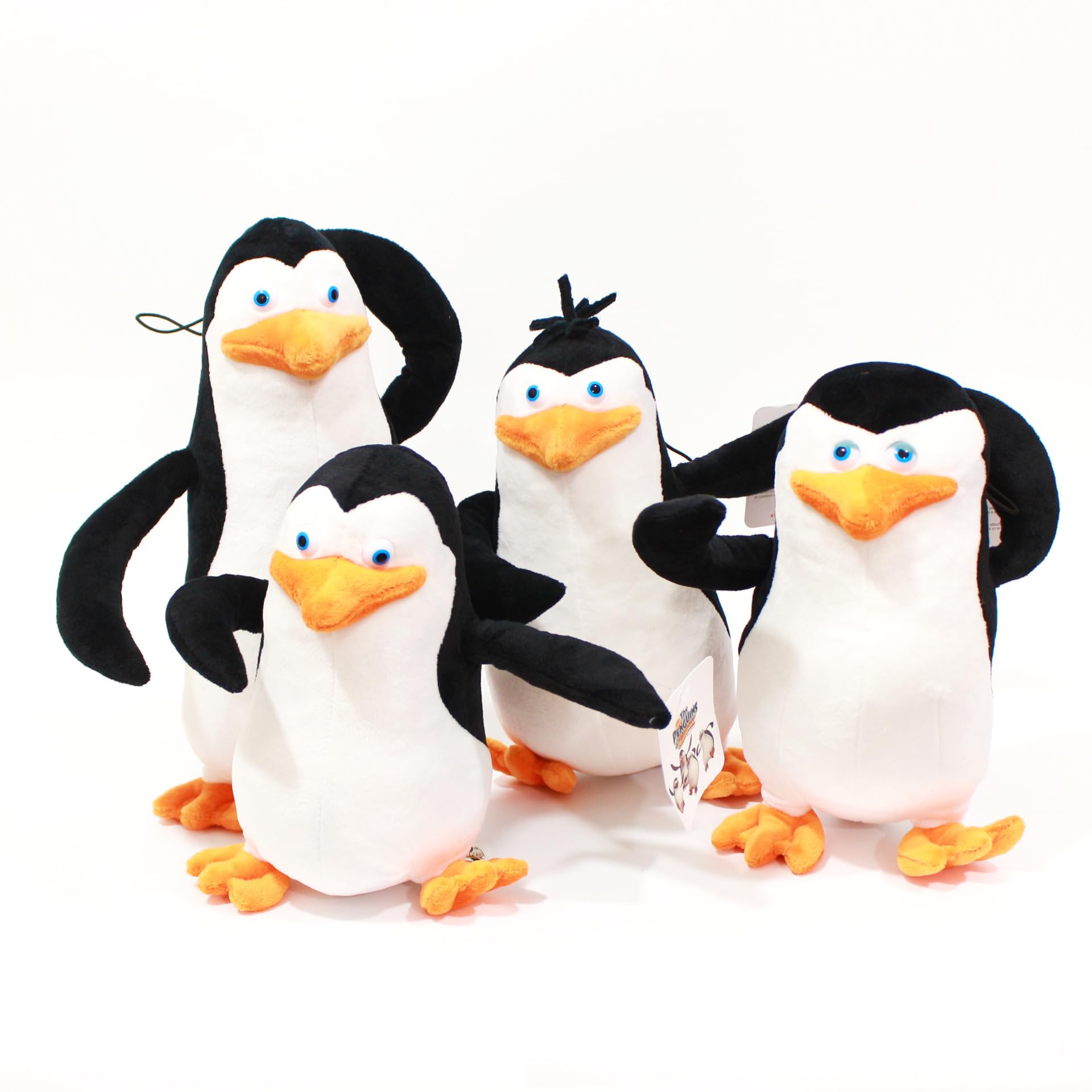 YIUNL Cute Madagascar Agent Penguins Dolls Movie Madagascar Penguins Plush Toy Stuffed Animal Doll For Kids Birthday Gift 4 Pcs 20-28cm