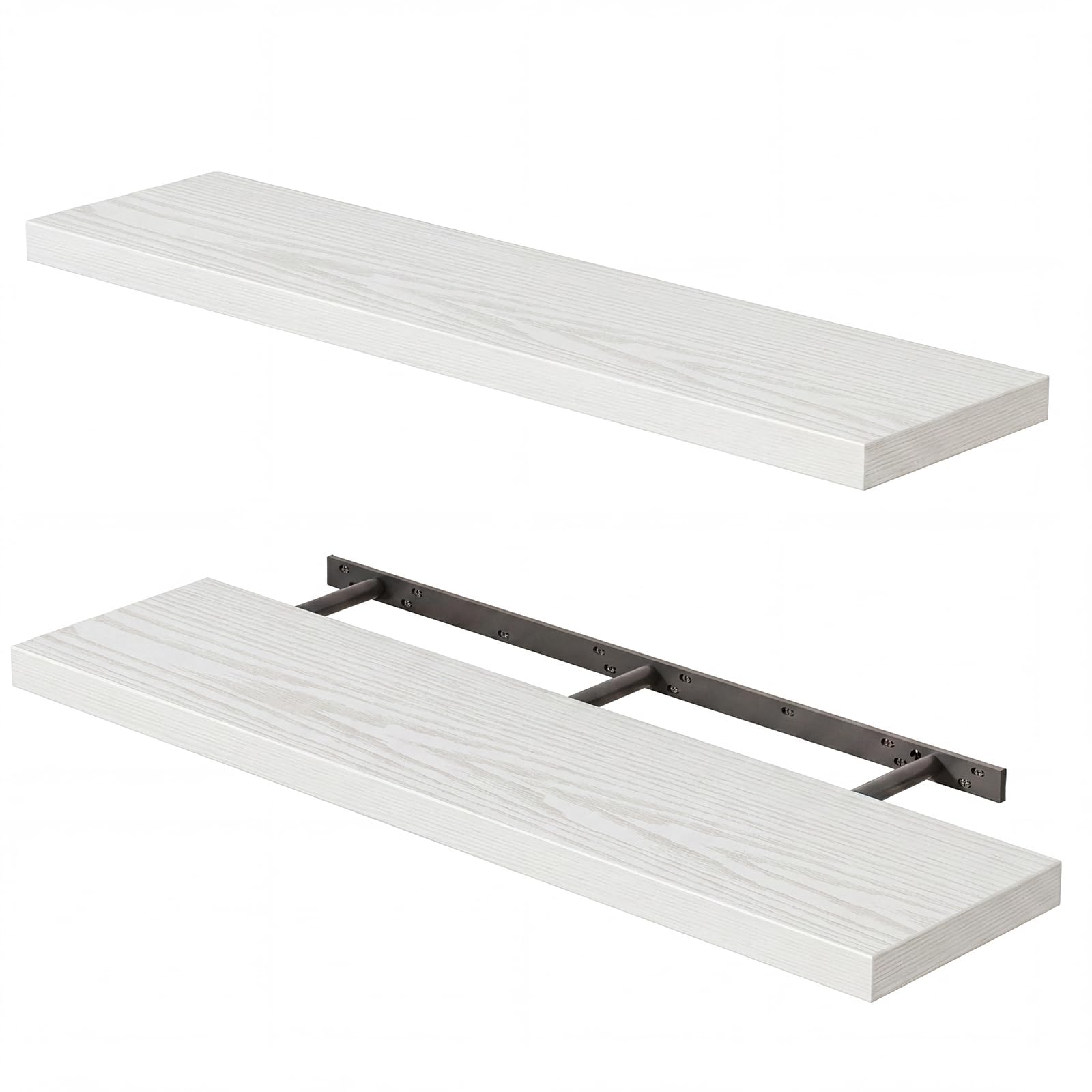 Fixwal Floating Shelves - White, Set of 2 -23 Fixwal Floating Shelves - White, Set of 2 -23
