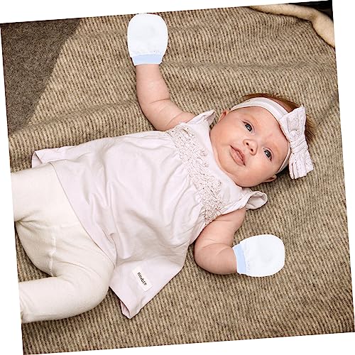 3 Pairs Mittens No Scratch Gloves Soft Breathable Design for Newborns Months Reusable Comfortable for Summer Use4