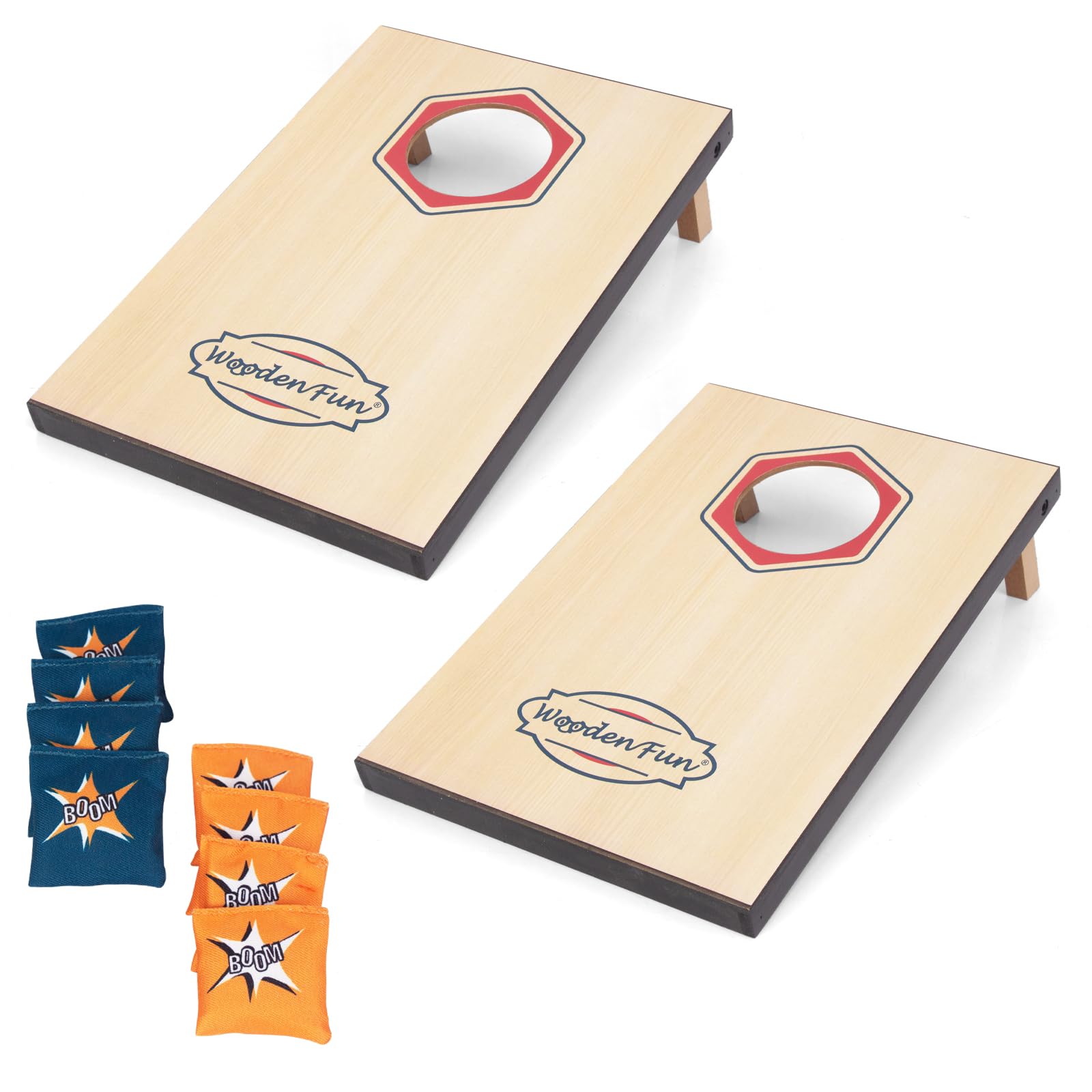 Cornhole Game Outdoor Throwing Game for Children and Adults with 8 Sandbags and 2 Cornhole Boards Beach Game