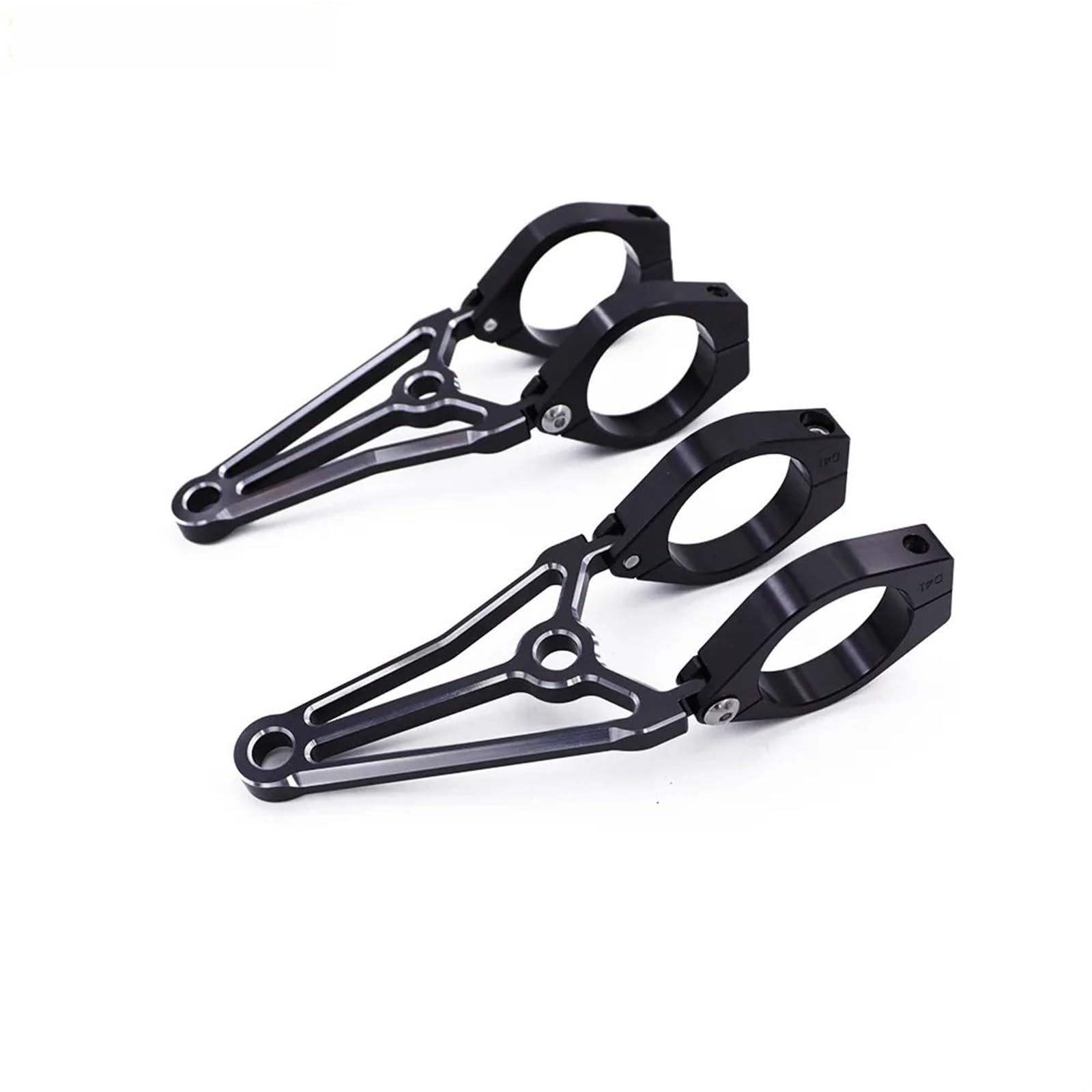 Headlight Bracket Black 39/51/54/57mm CNC Fork Headlight Mount Bracket Turn Signal Light Clamps Fit for Harley Fit for Honda Motorcycle(57mm)