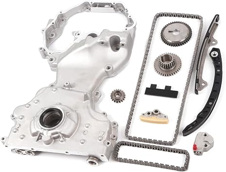 MPLUS Timing Chain Kit & Oil Pump Fits For Nissan, 07-09 Altima 2.5L 2488CC 152Cu. In. l4 ELECTRIC/GAS DOHC Naturally Aspirated, 07-09 Altima 2.5L 2488CC 152Cu. In. l4 GAS DOHC Naturally Aspirated