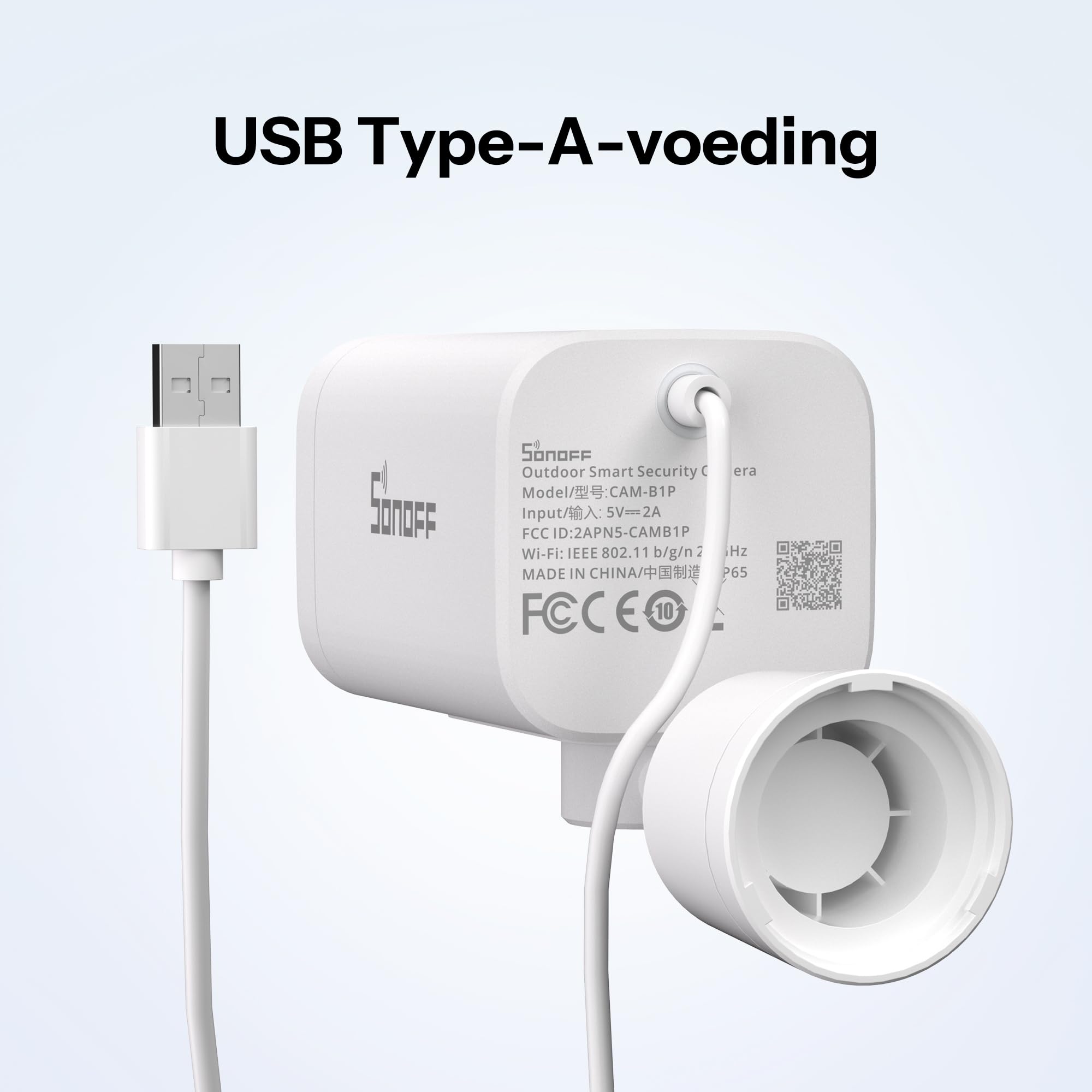 SONOFF CAM-B1P Telecamera di Sicurezza Esterna 2K HD, Visione Notturna a Colori, 180° Panorama, AI Rilevamento Tracciamento, IP65 Impermeabile, Audio Bidirezionale, Compatibile Smart Home