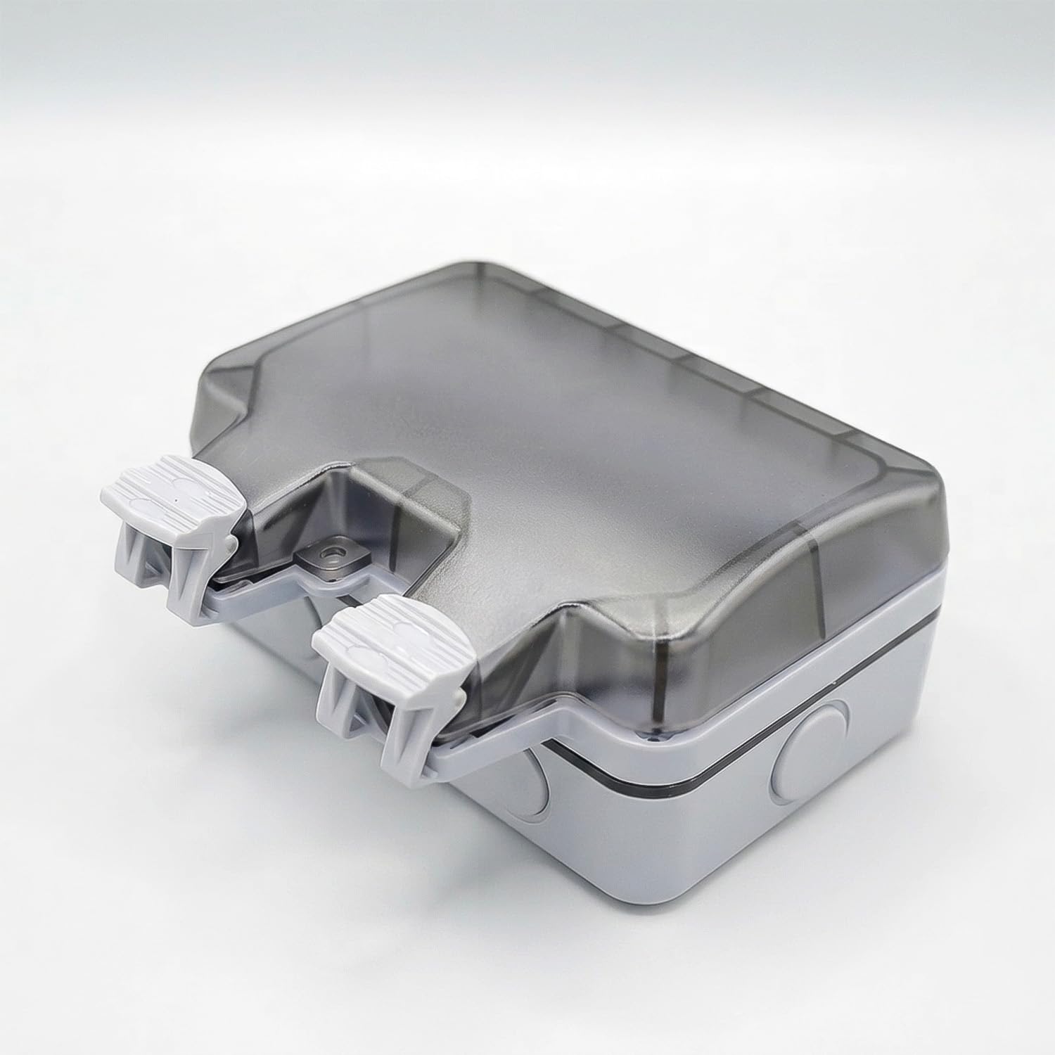 Weatherproof Outdoor Electric Box, Clear Lockable Cover — Waterproof Wall