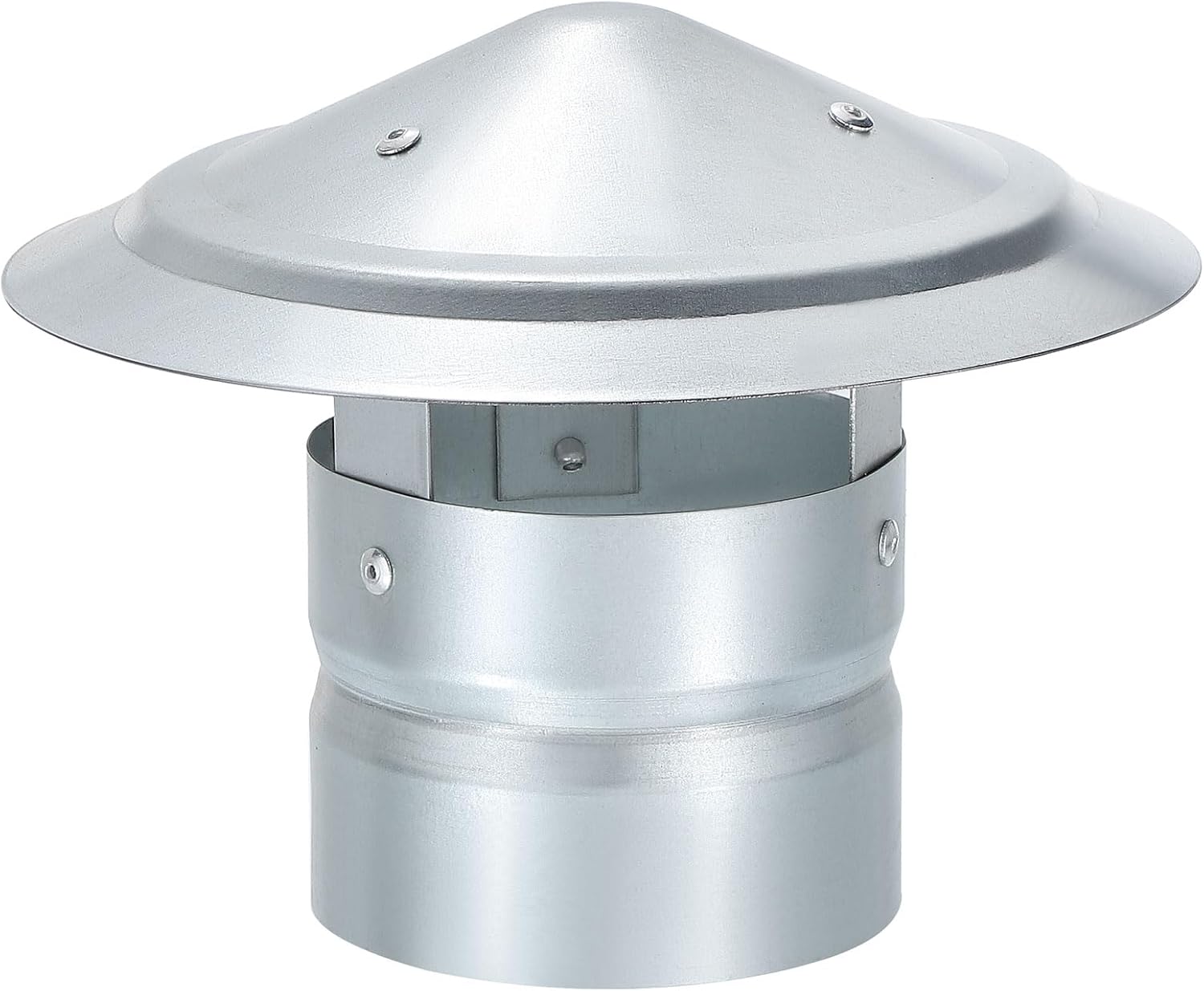 YOKIVE 1 Pcs 5-Inch Round Chimney Cap, Galvanized Iron Cone Top Chimney Cap | Stove Pipe Cap Stovepipe Finial Great for Outside Vent Flue Roof