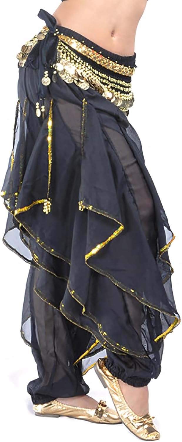 Belly Dance Harem Pants Tribal Baggy Arabic Halloween Pants Size M - Image 3