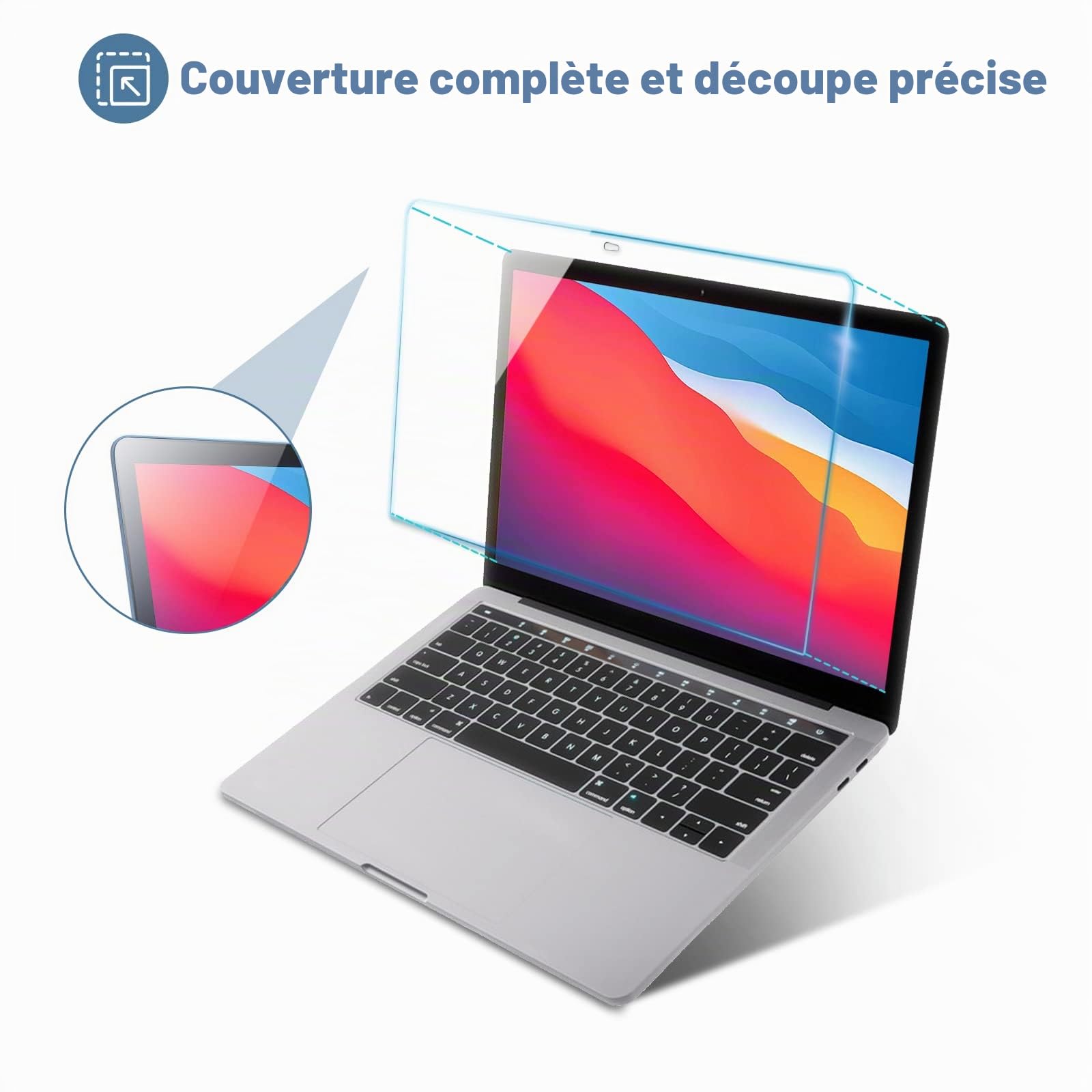 ProCase Verres Trempé MacBook Pro 13" M2 2022 M1 2020-2016 Air 13 Film Protection 0.2mm Dureté 9H