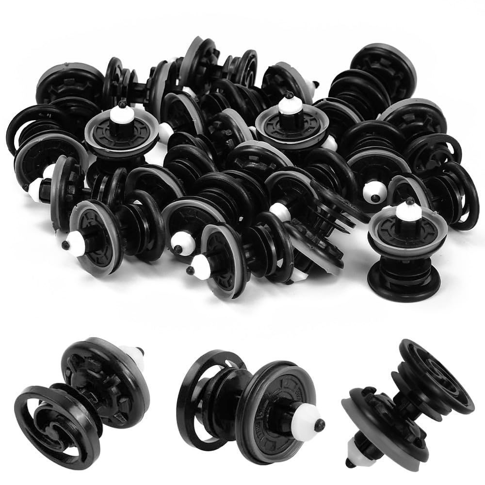 Clip Fermo Pannello Auto In Metallo ABSOPRO: Foro Da 8 Mm, 10 Pezzi, Tono Argento, Per Riparazioni Di Rivestimenti Interni - 2