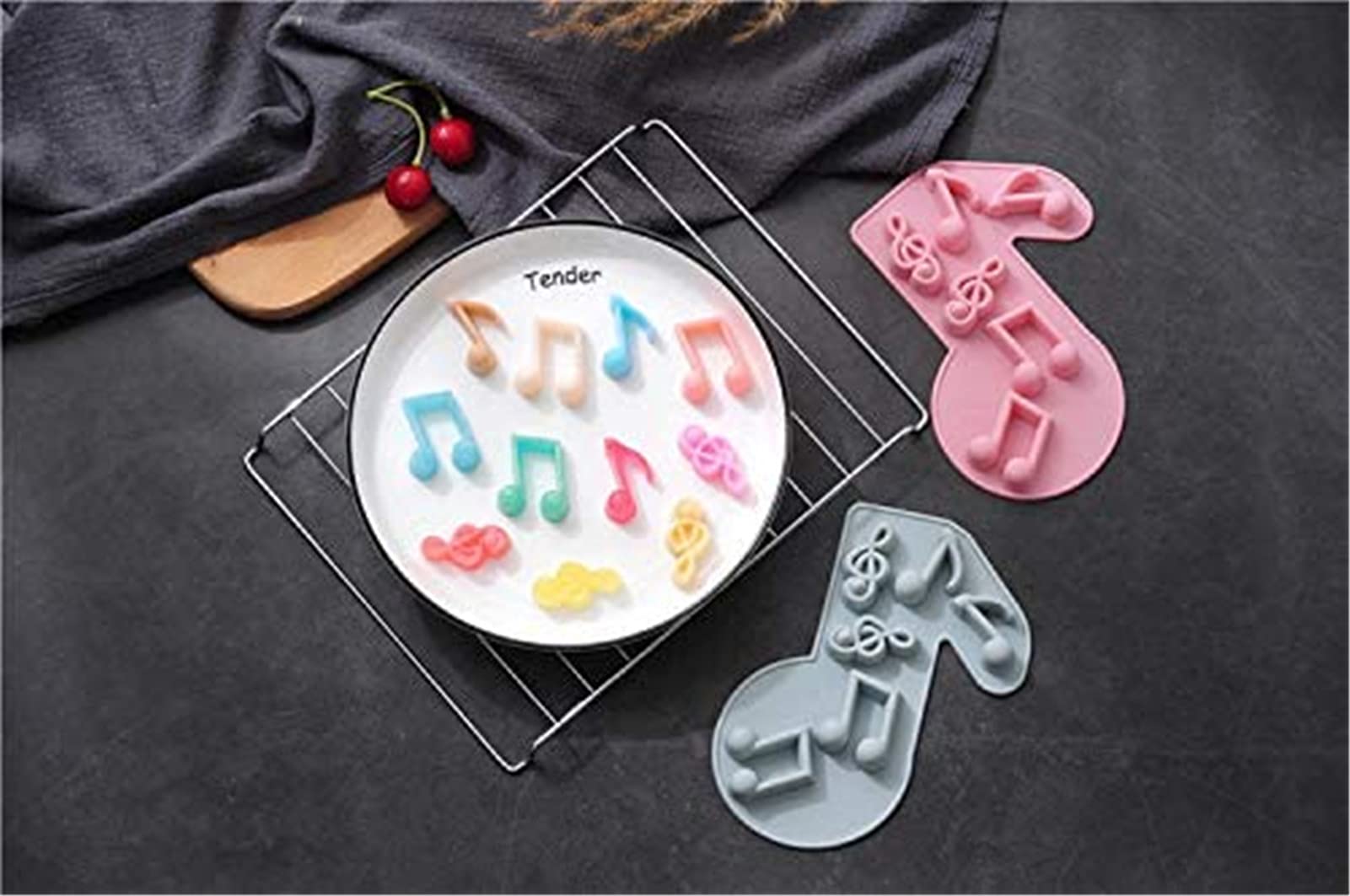 Stampo In Silicone A Forma Di Note Musicali – 14 Cavità, Per Cioccolato, Ghiaccio E Praline, 19,5x12 Cm
