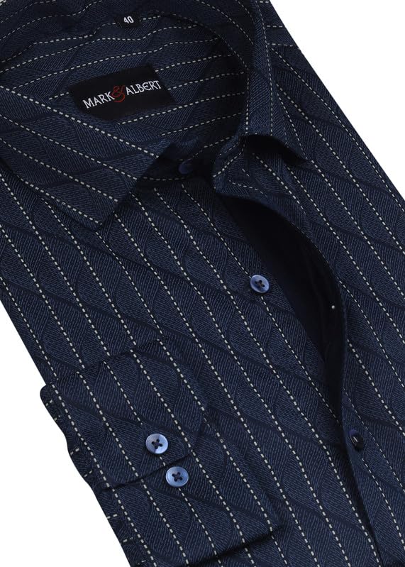 Image of MARK & ALBERT Mens Full Sleeves Checkered Shirt Regular Fit