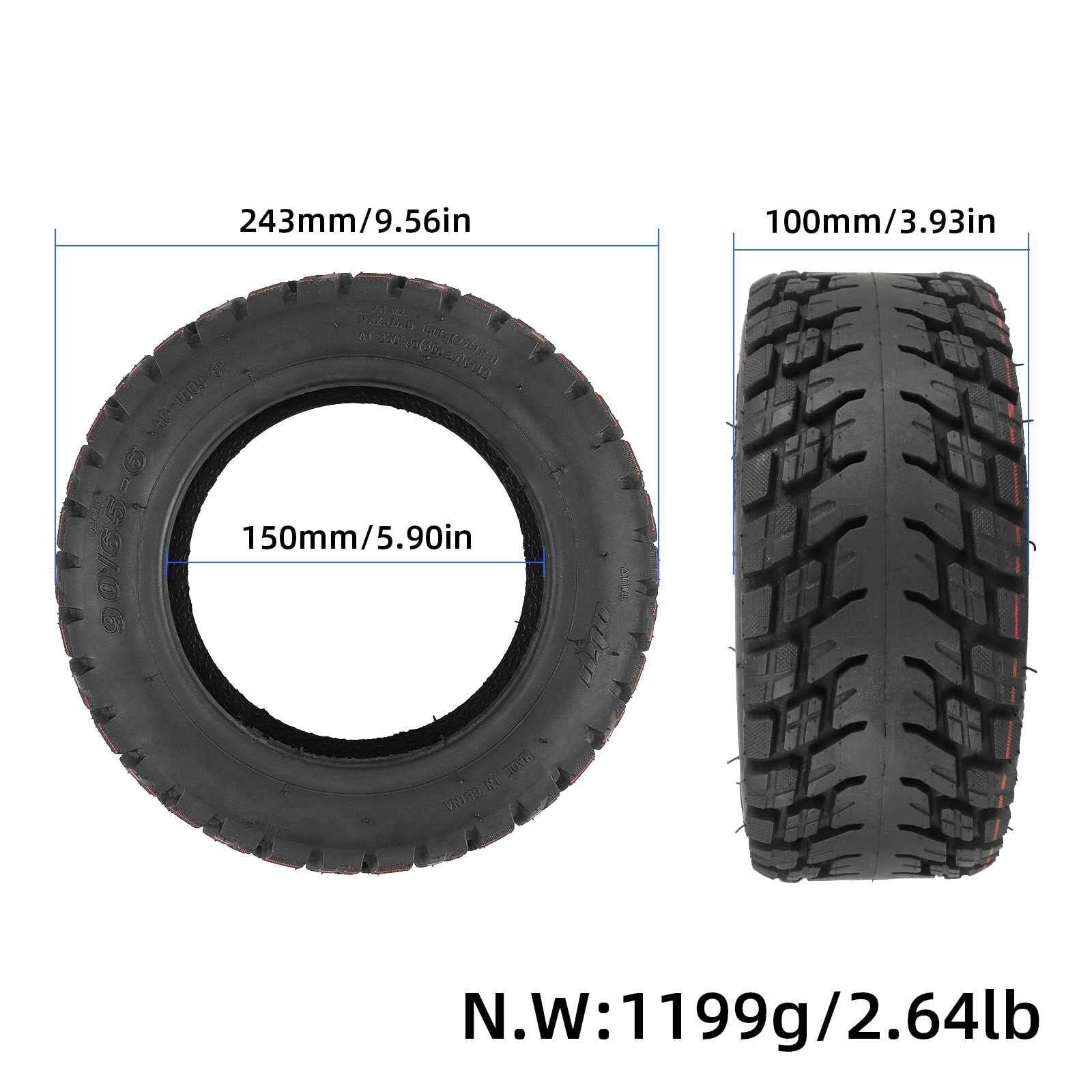 Opona do skutera -90/65/6 | Opona pneumatyczna 90/65-6 Off Road do skutera | 11-calowa opona bezdętkowa do wymiany przedniego tylnego koła skutera elektrycznego, antypoślizgowa