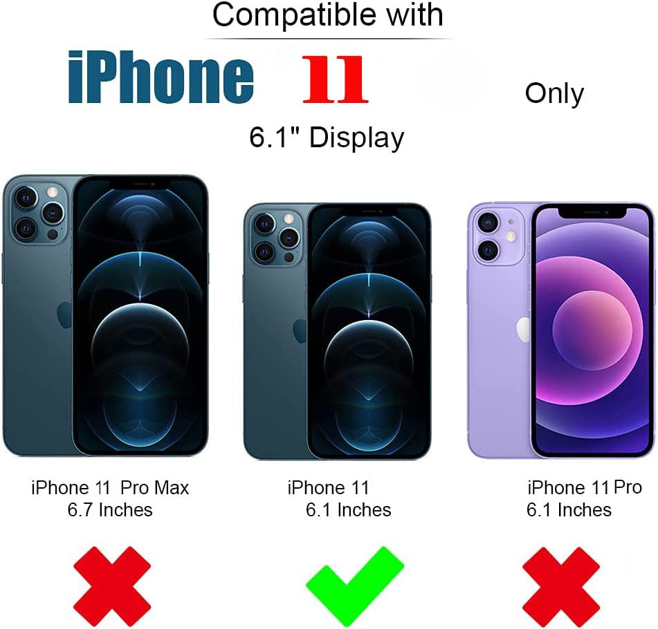 Custodia In Pelle Vegana Slim Per IPhone 11 - Logo View, Nera, Con Protezione Antiurto