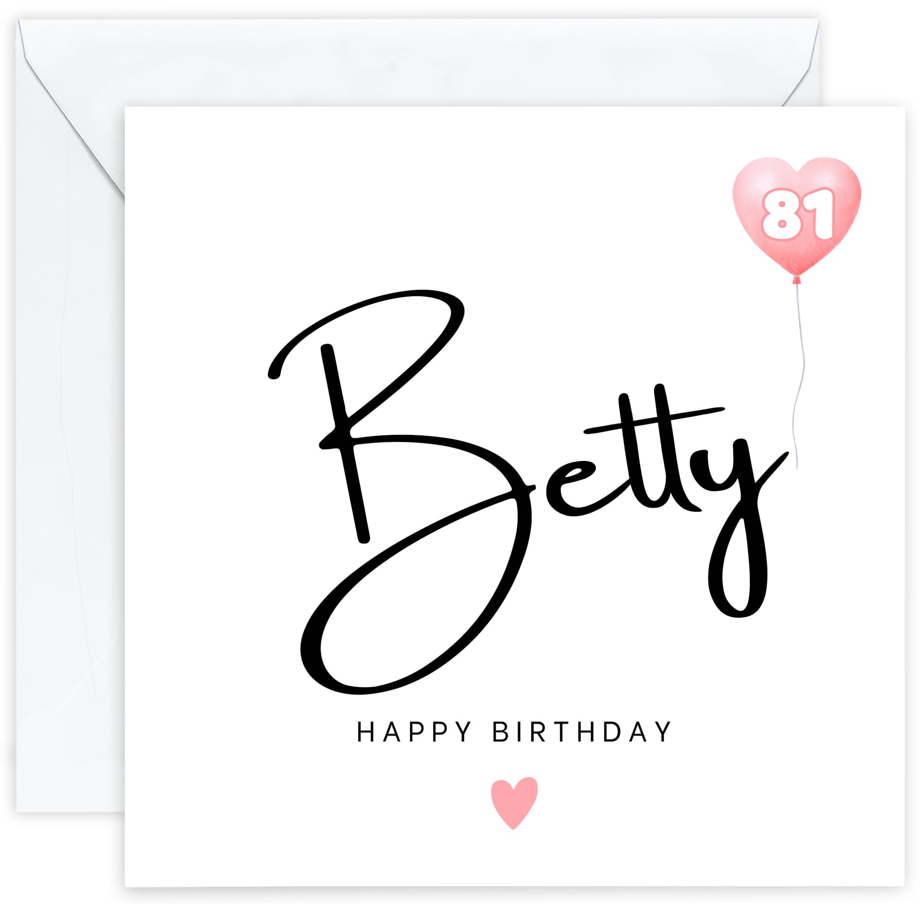 Personalised 81st Birthday Card – Eighty-First Birthday Card for Eighty-One 81 Year Old Women – Custom Unique | Mother | Sister | Aunt | Her | Female | Woman | Mum | Wife | Gran | Nan (Age 81) — image 1