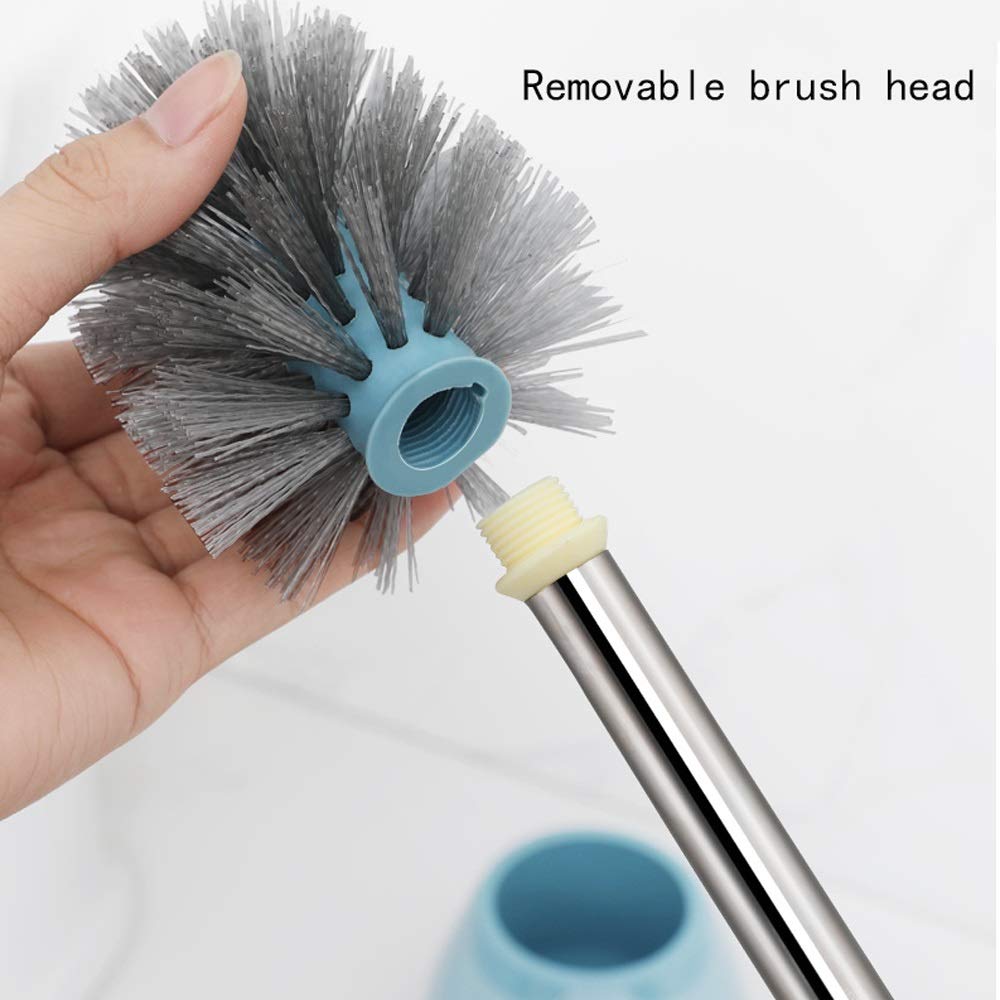 Nff Spazzola E Supporto per Servizi Igienici, Supporto per La Spazzola per La Casa per La Casa con La Base Manico Lungo con 360 ° Senza Angolo Morto Pennello per Capelli Morbidi 54x15 Cm