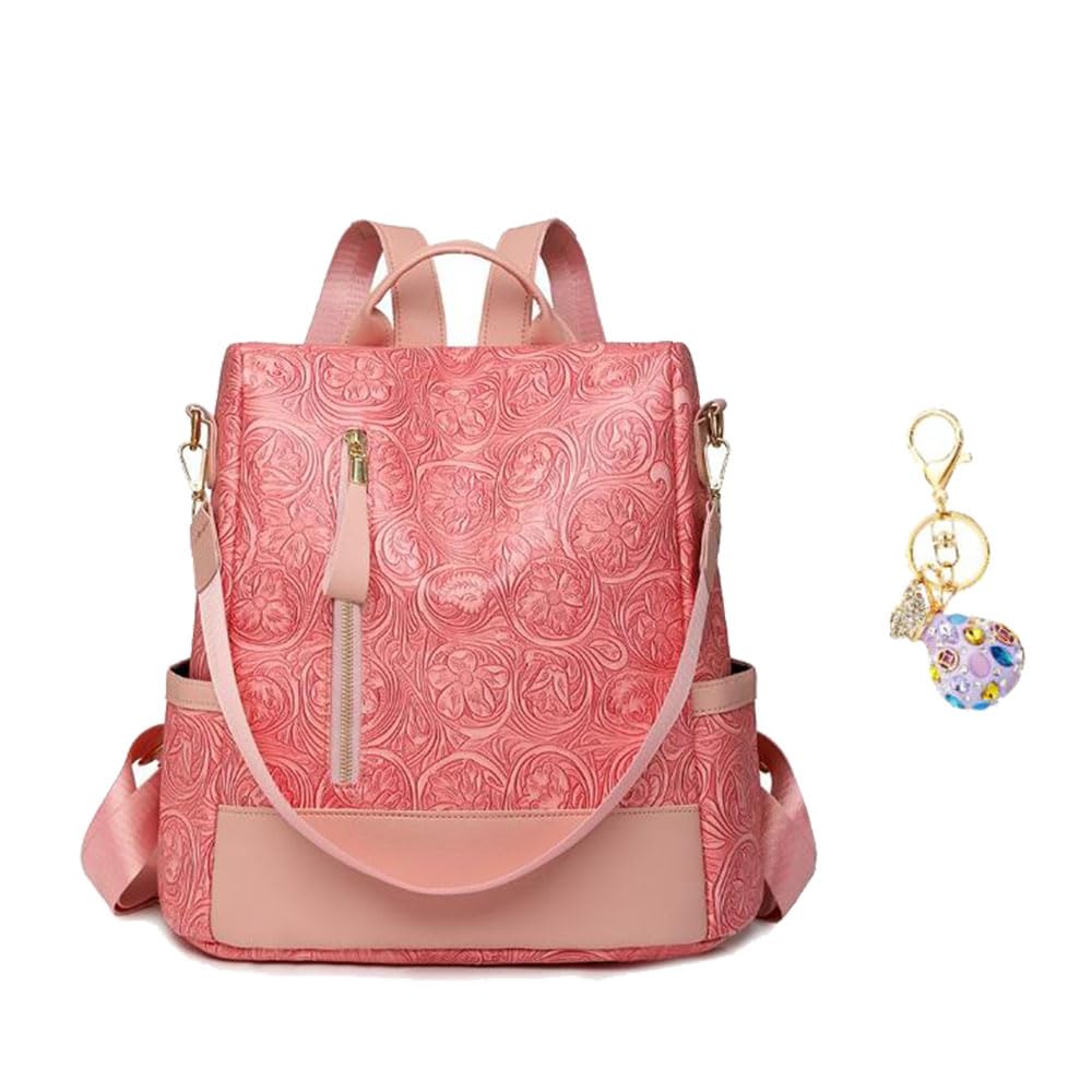 Alipher Women Backpack Fashion Shoulder Backpack Anti Theft Backpack Casual Travel Bag for Ladies Women 1PCS (Pink)