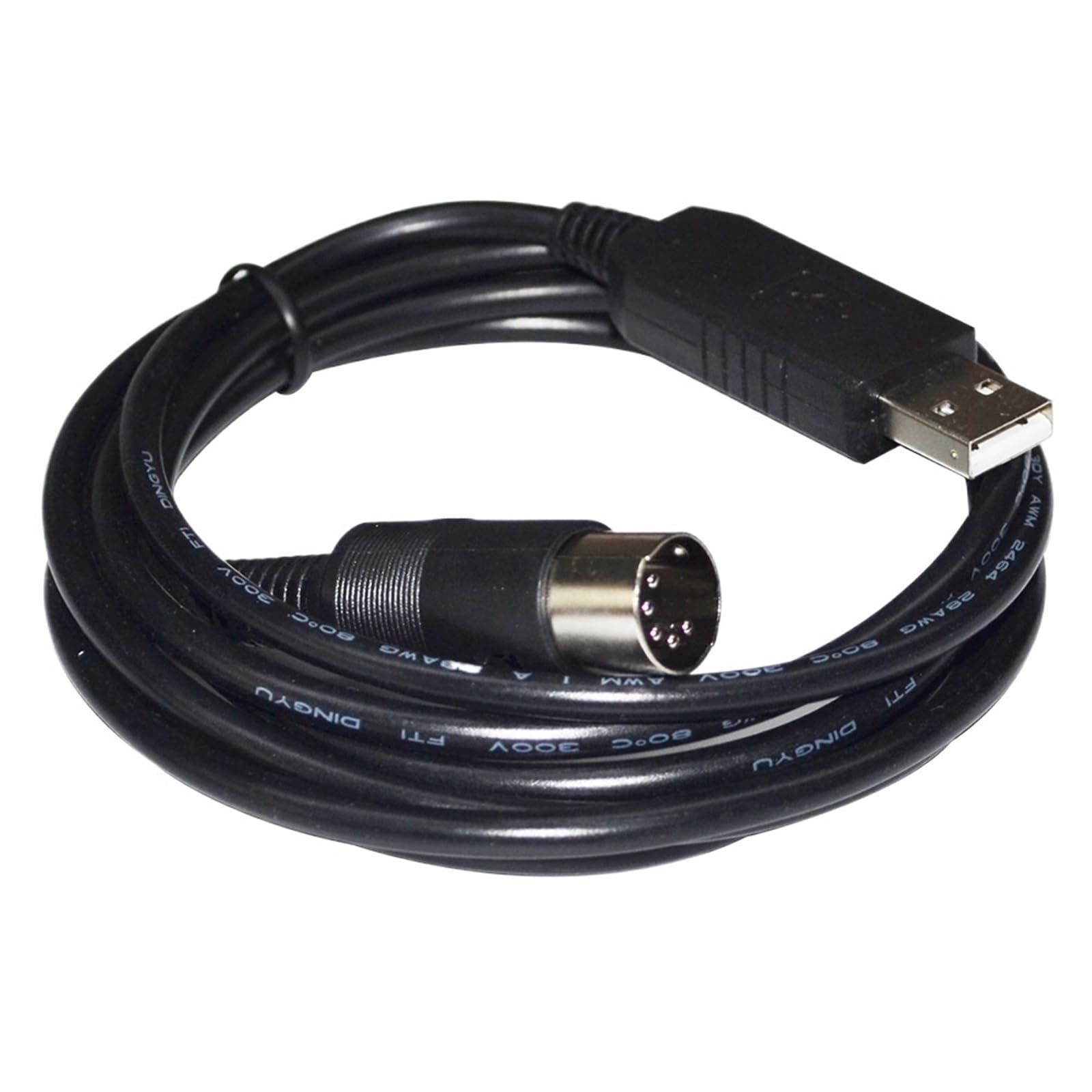Adaptateur USB vers DIN 5 Broches mâle FT232RL, câble de Communication série RS232 for balances HZF/PTF/DTF/HZT/PTT/DTT vers PC(3 Metre)
