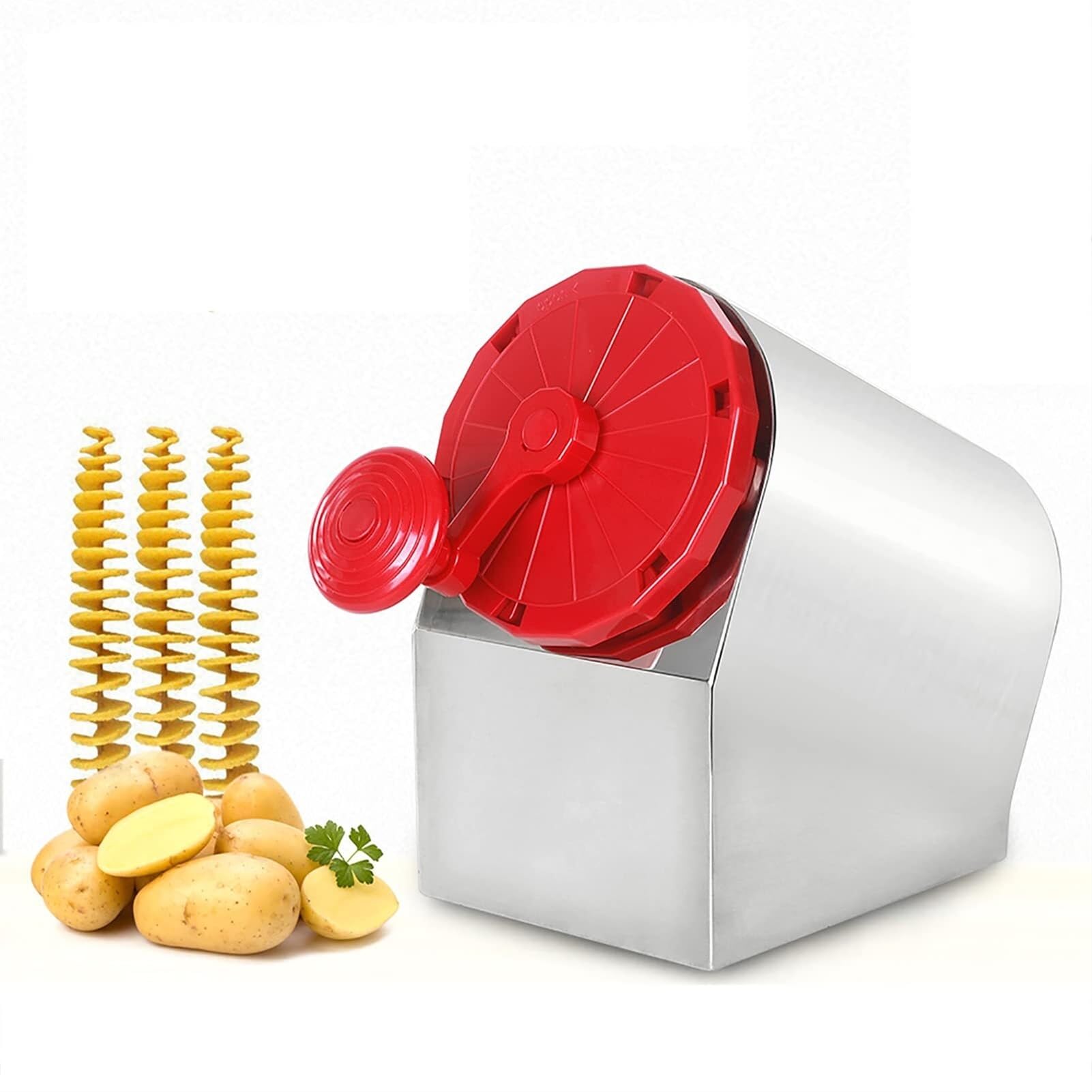 OLSKFUH Potato Chip Cutter, Manual Potato Tornado Slicer, Vegetable Spiral Cutter, Suitable For Hotel, Kitchen,