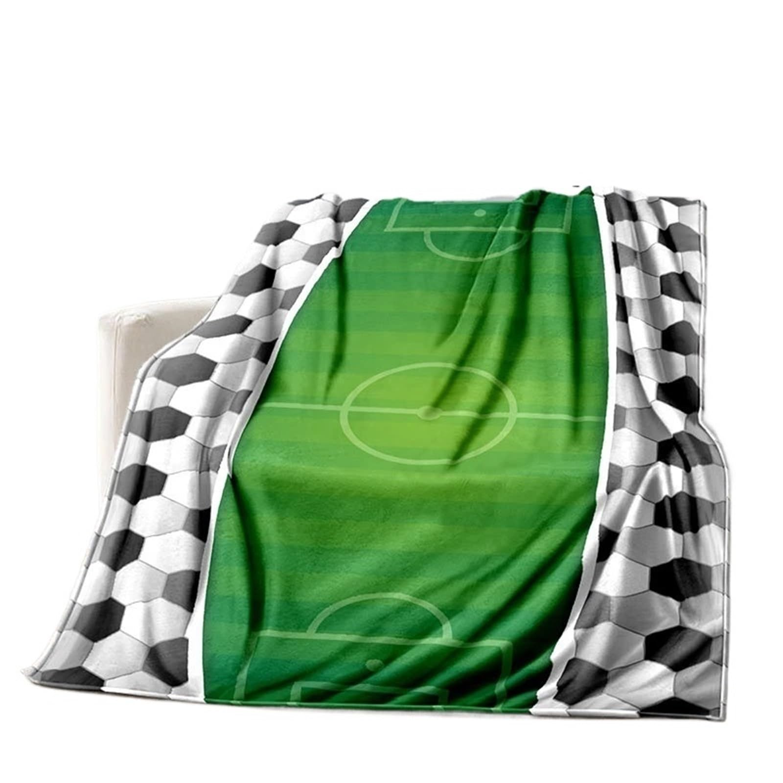 WSQHAO Soccer Ball Football Goal Throw Blanket Soft Blankets Bed Sofa Home Decor for Bed Couch(Color4)