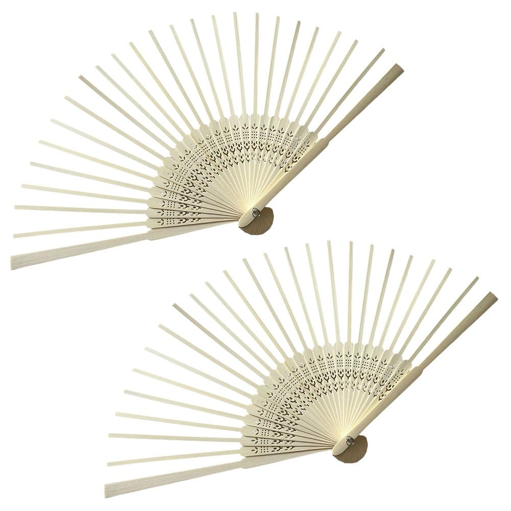 2 Stück Faltfächerrahmen Holz Faltfächerrippen Fächerherstellungsrahmen Unfertiger Fächerrahmen Handfächermaterial DIY Bastelset