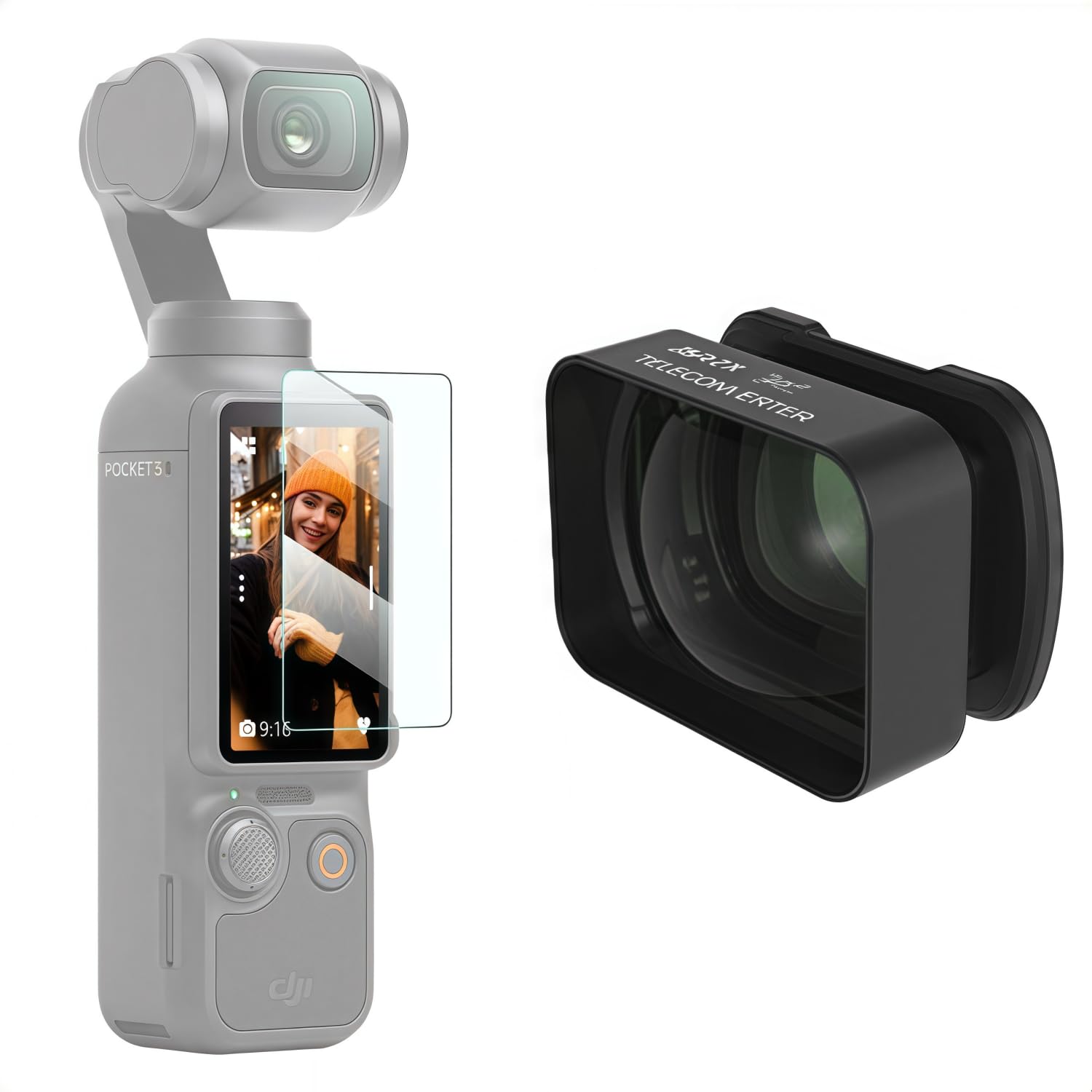 2X Telephoto Lens Compatible with 3, 2X Magnification Photography Lens for 3, Magnetic Attach | HD Coating | Optical Glass