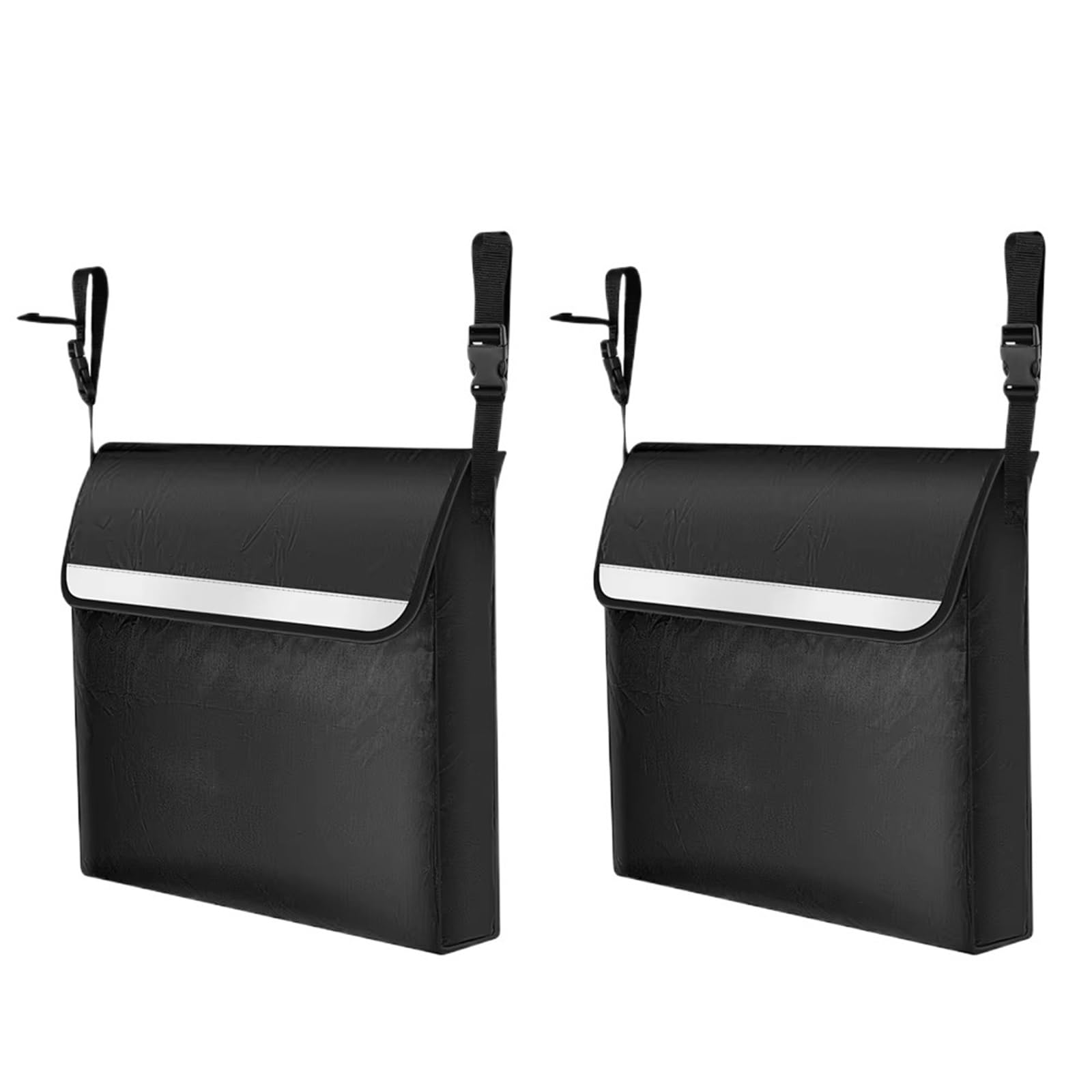 Bolsa for silla de ruedas (1/2 unidad), impermeable, for almacenamiento andadores, mochila multifuncional for eléctrica Mochila para silla de ruedas(Black 2PCS)
